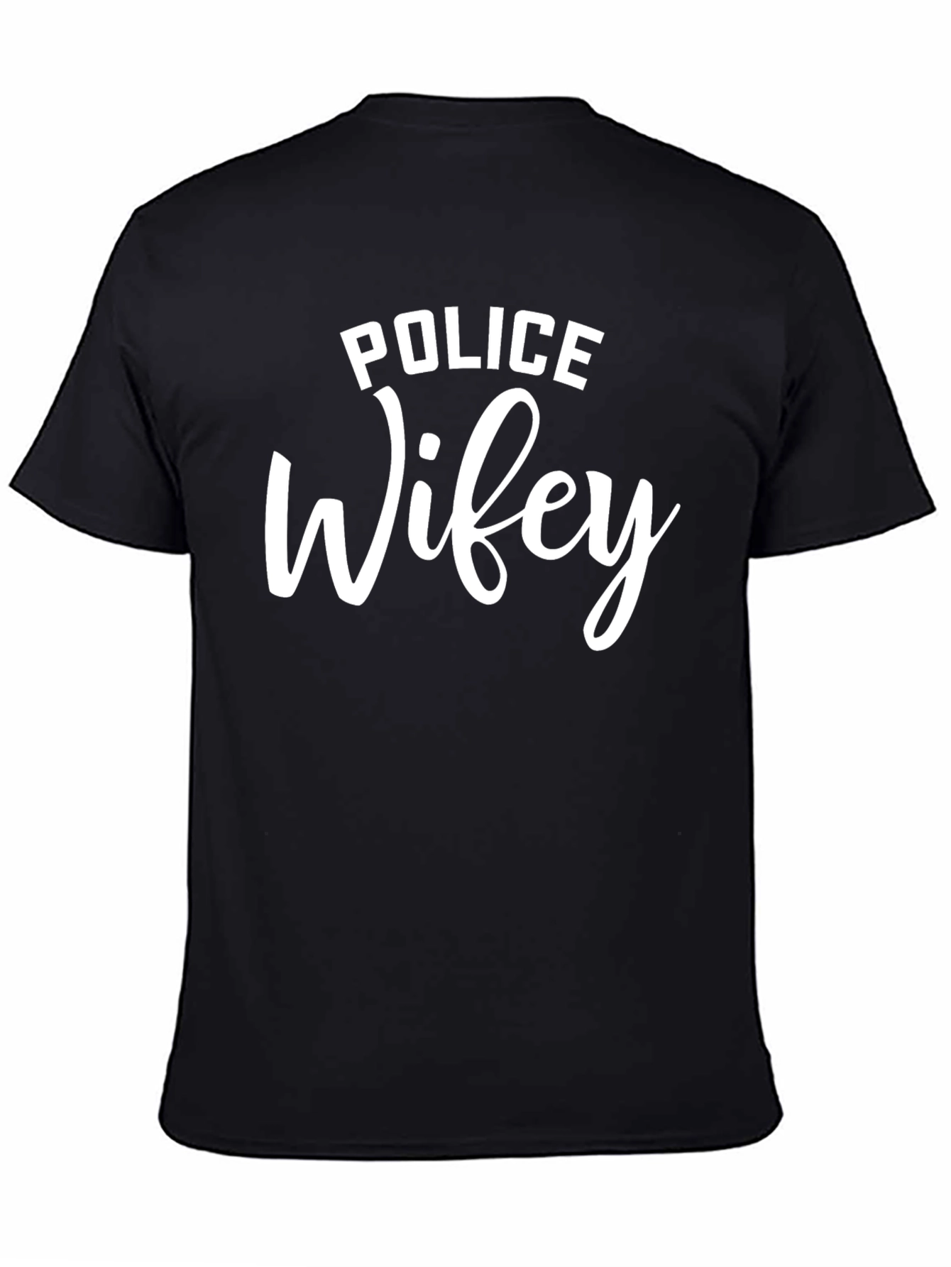 Police Wifey Graphic T-Shirt - Black