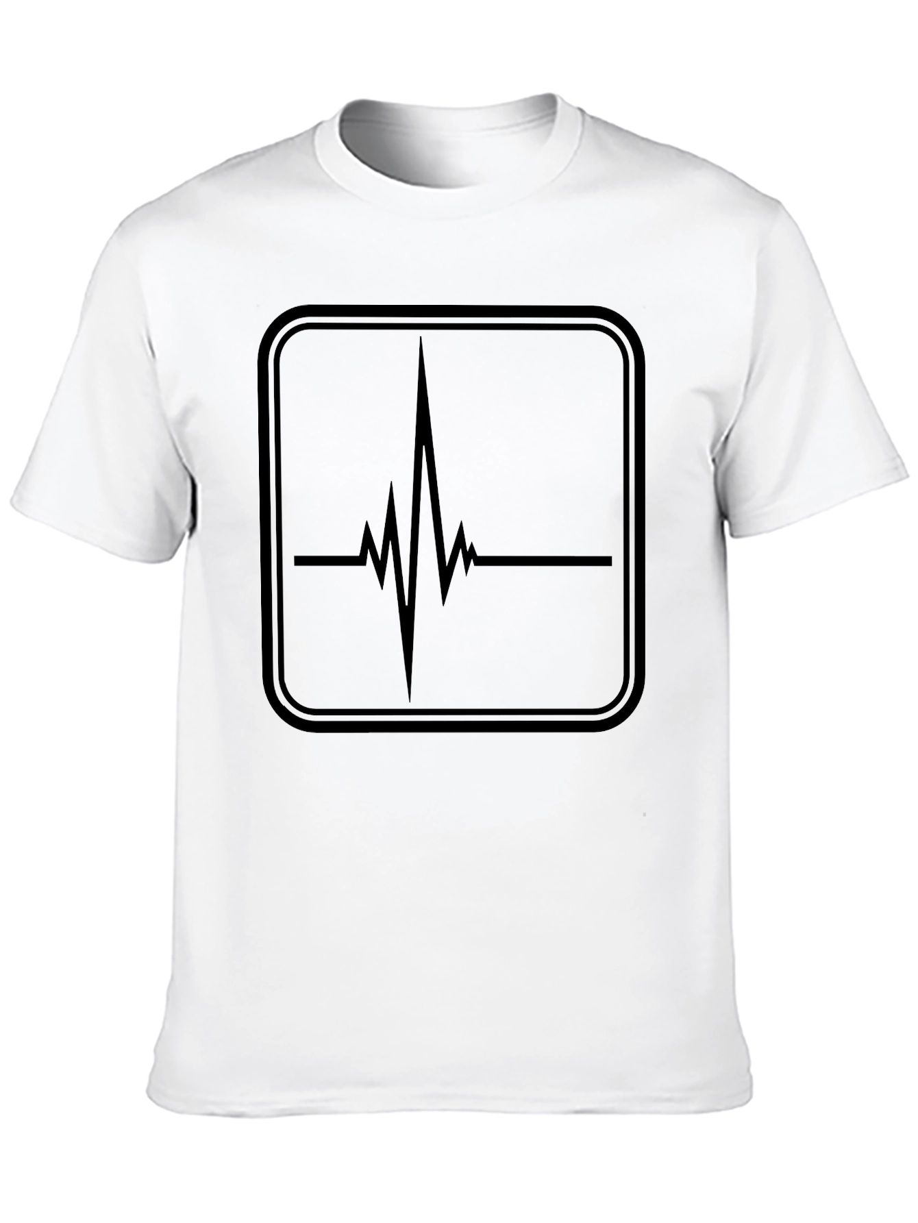 Heartbeat Graphic Tee - Black Cotton T-Shirt