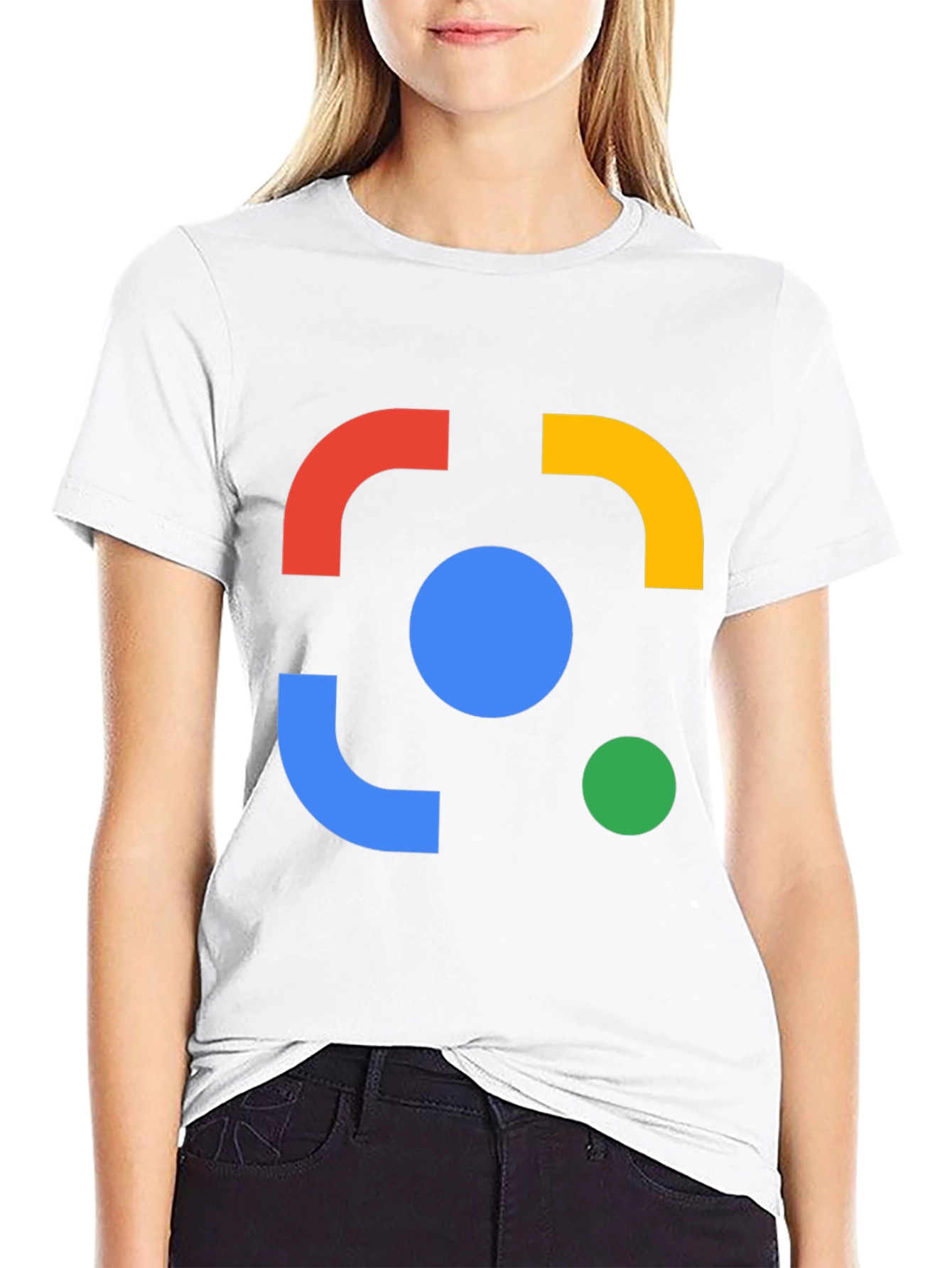 Abstract Design Black Cotton Tee