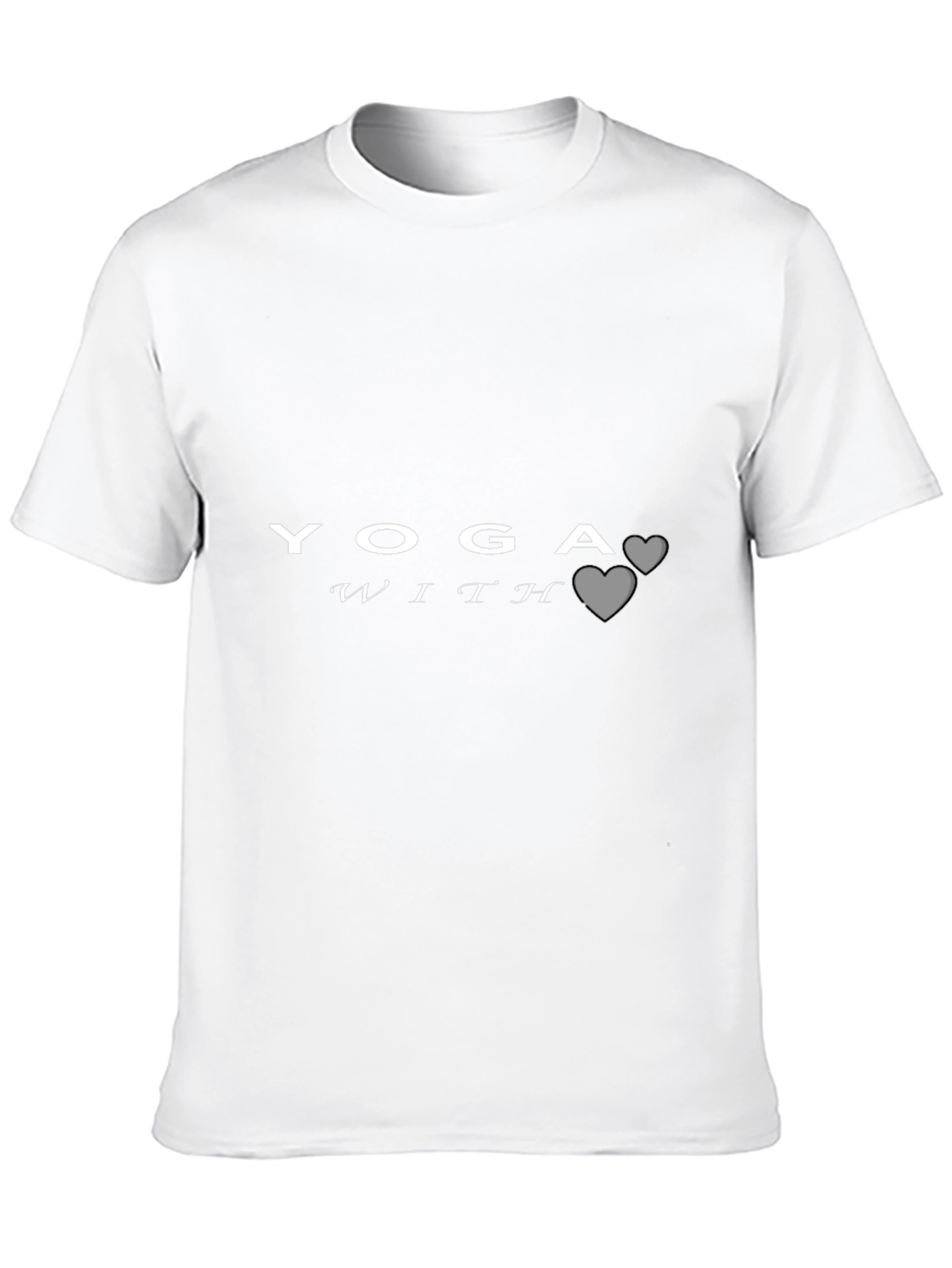 Yoga With Hearts Graphic Tee - Black Unisex