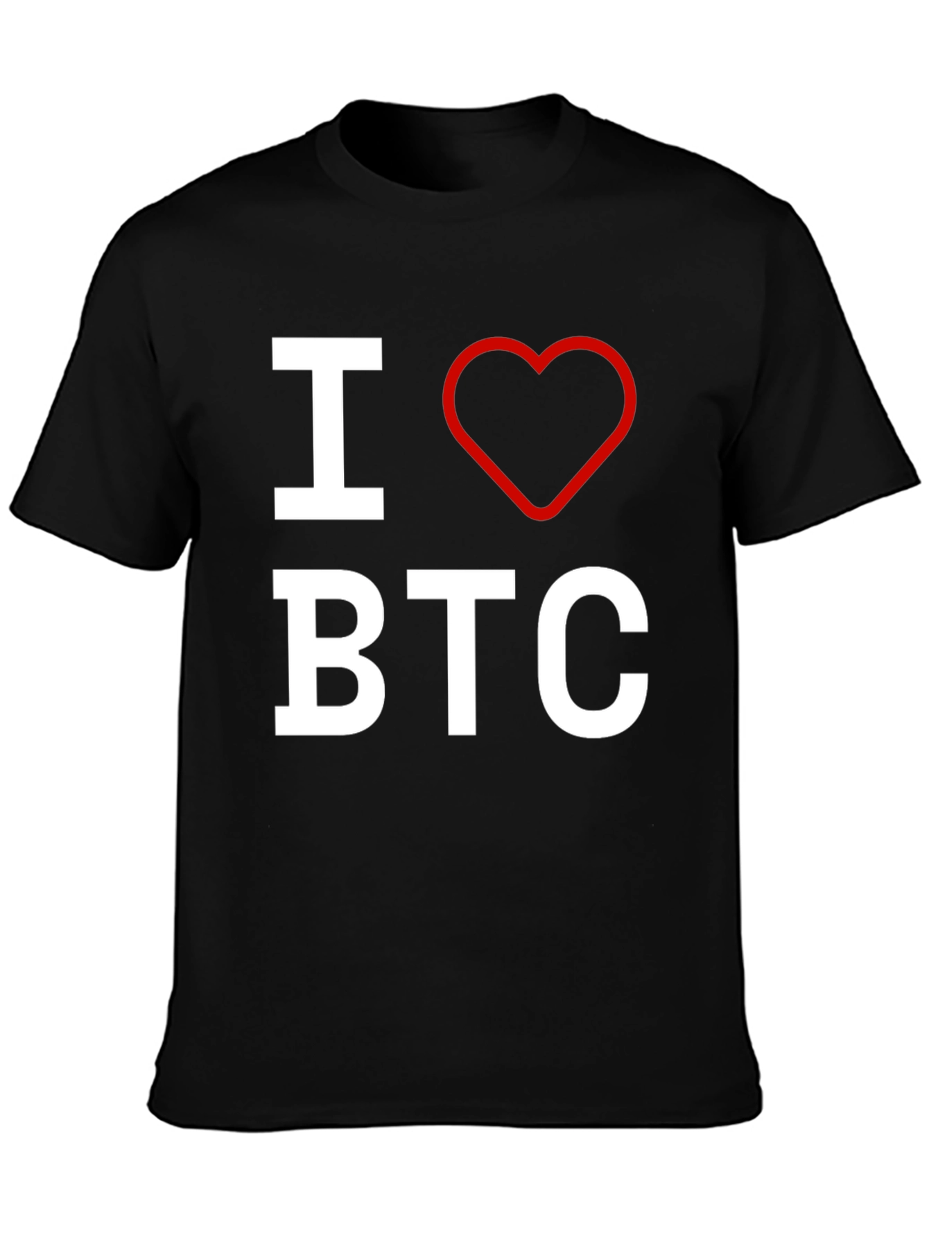 I Love BTC T-Shirt - Bitcoin Enthusiast Apparel
