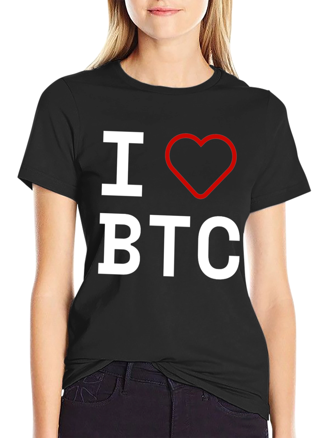 I Love BTC T-Shirt - Bitcoin Enthusiast Apparel