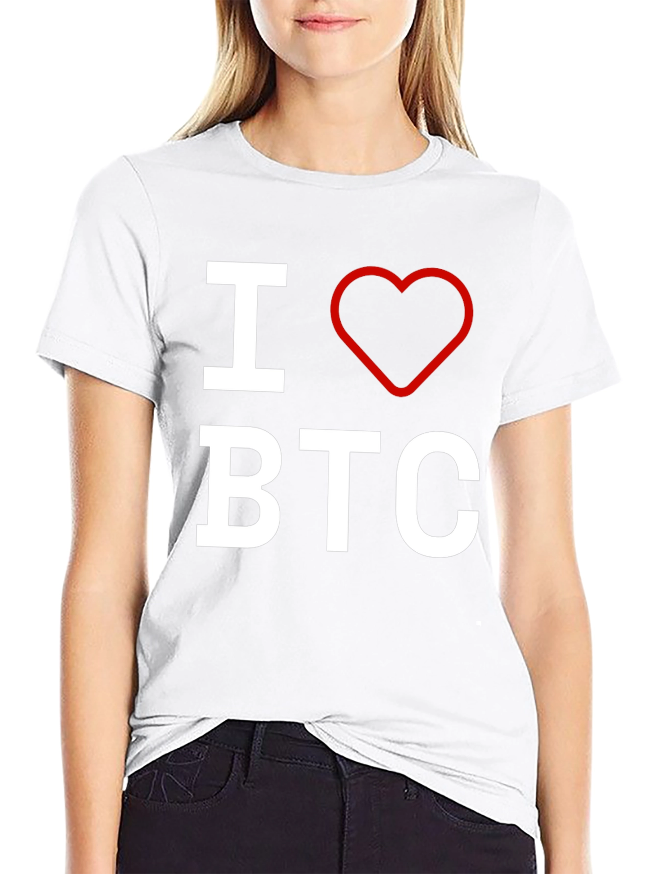 I Love BTC T-Shirt - Bitcoin Enthusiast Apparel