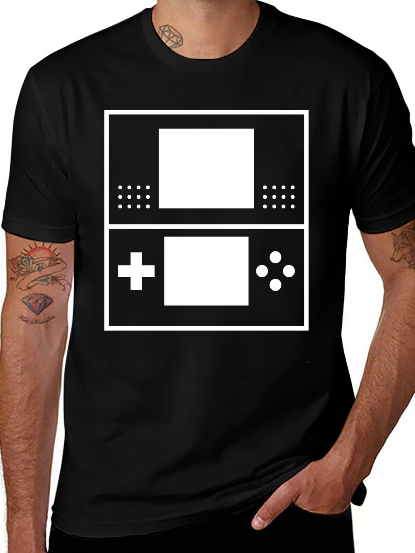 Retro Gaming T-Shirt - Classic Handheld Design