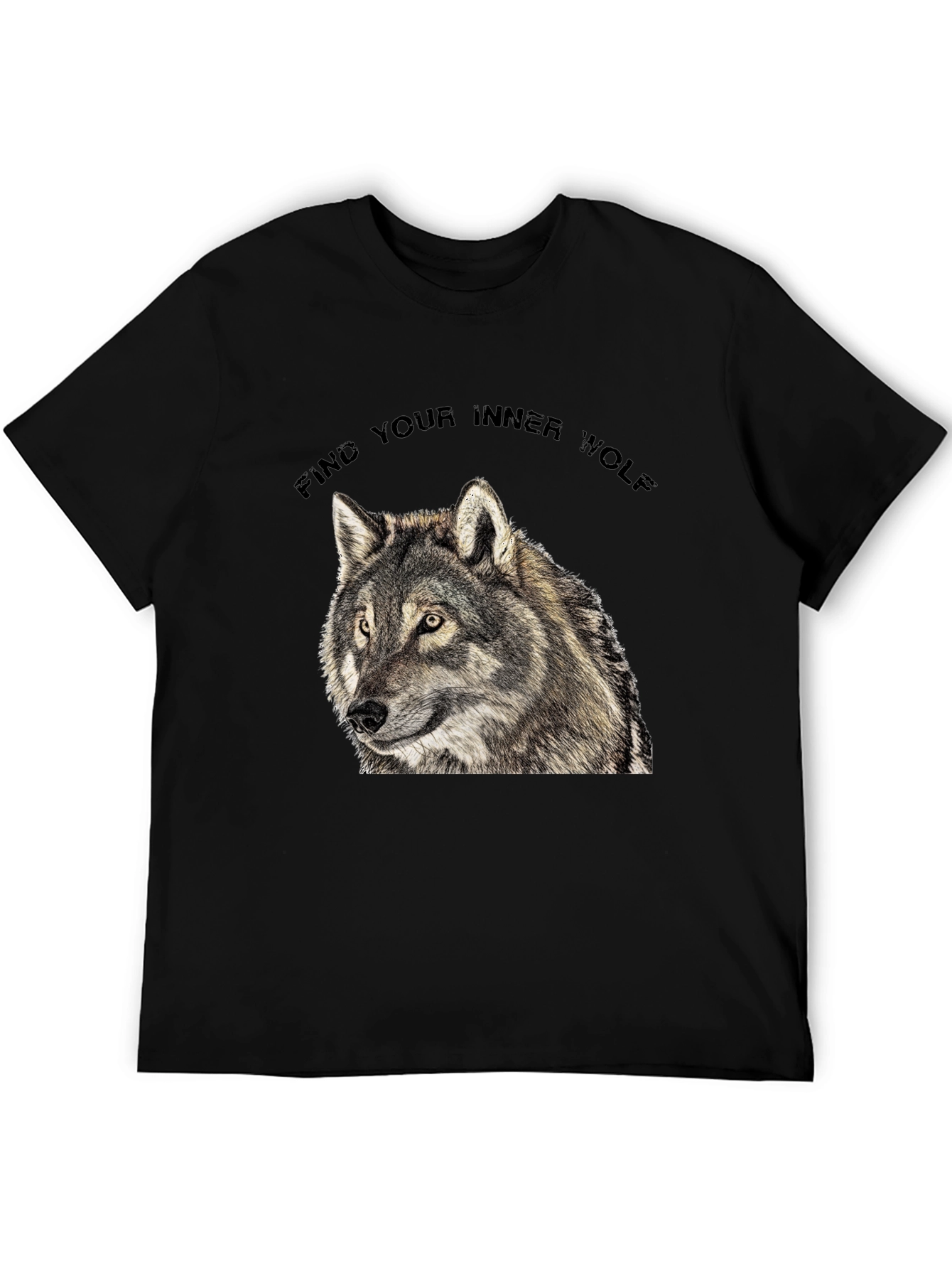 Inner Wolf T-Shirt - Black Wolf Graphic Tee
