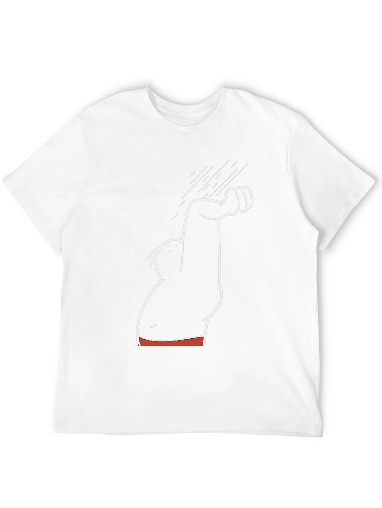 Humorous Cartoon Character Graphic Tee - Black