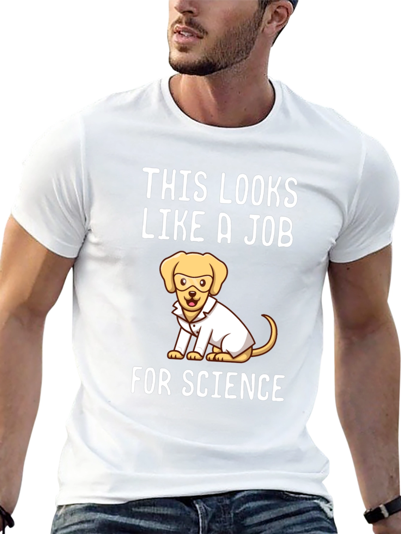 Science Dog T-Shirt - Funny Lab Coat Tee