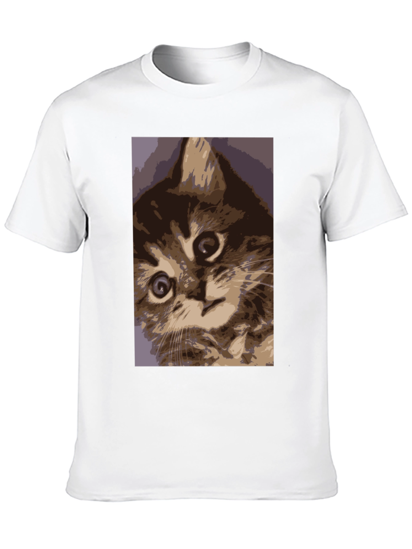 Curious Kitten Graphic Tee - Soft Cotton Comfort