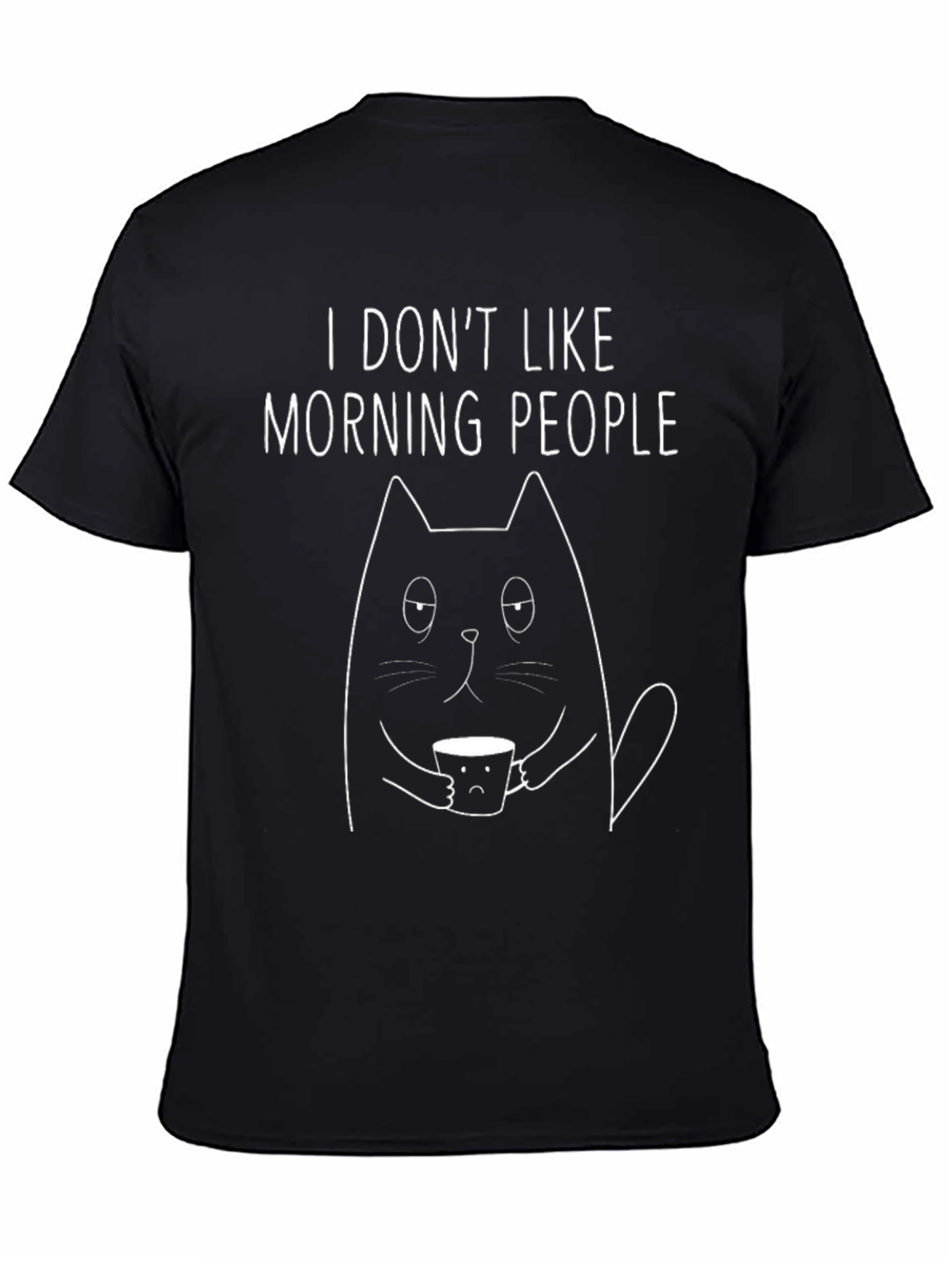 I Dont Like Morning People Cat T-Shirt