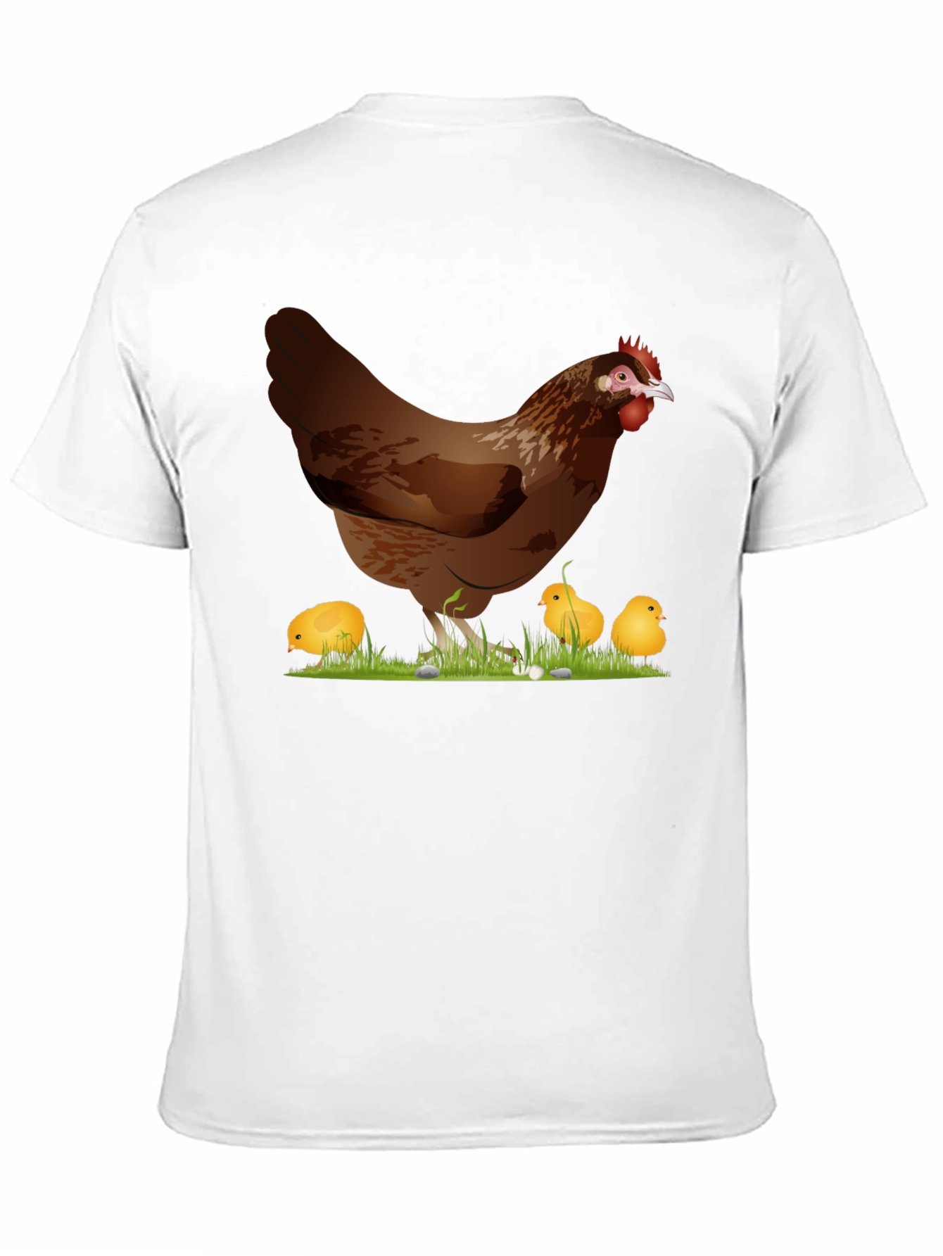 Chicken and Chicks Graphic T-Shirt - Black