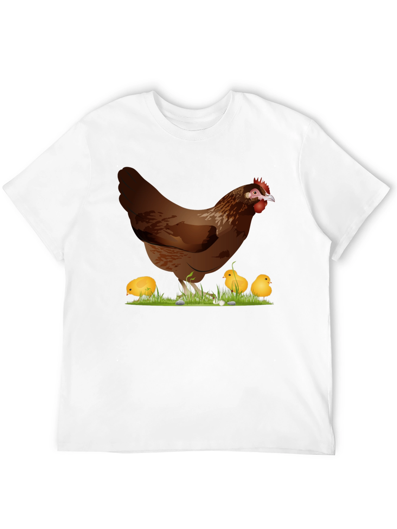 Chicken and Chicks Graphic T-Shirt - Black