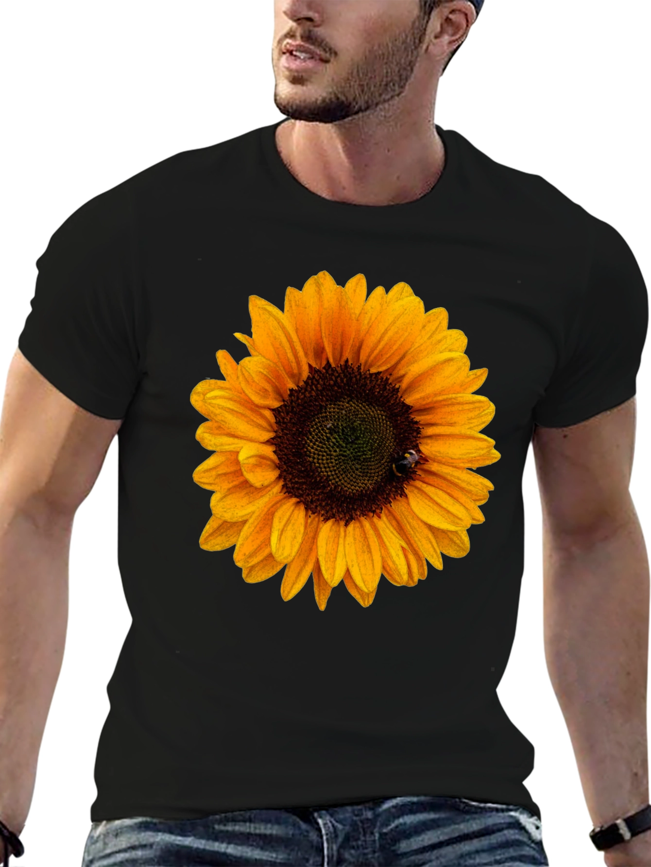 Sunflower Graphic Tee - Black Unisex T-Shirt