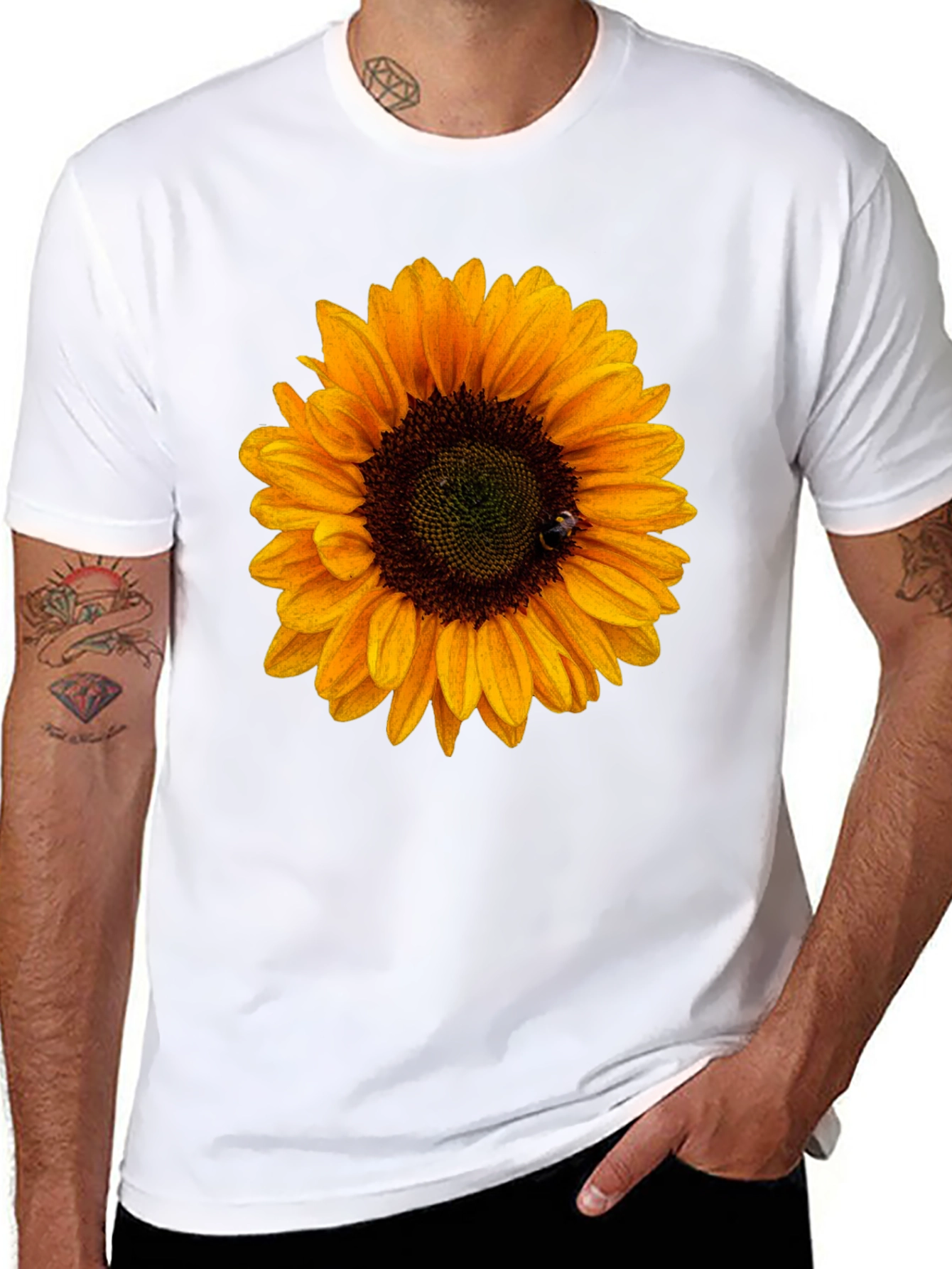 Sunflower Graphic Tee - Black Unisex T-Shirt