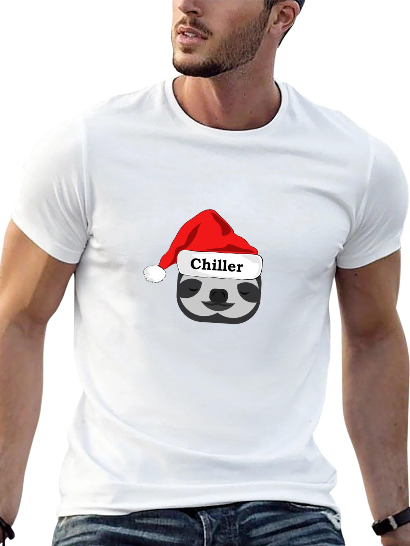 Chiller Sloth Santa Hat T-Shirt