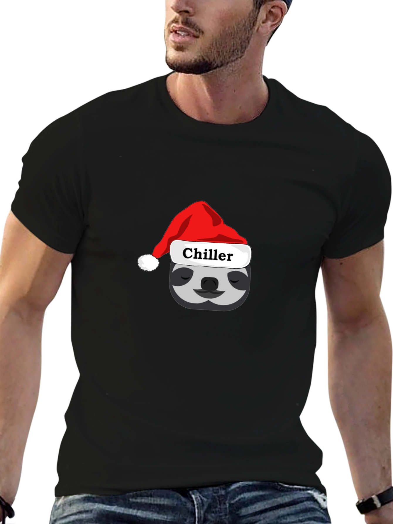 Chiller Sloth Santa Hat T-Shirt