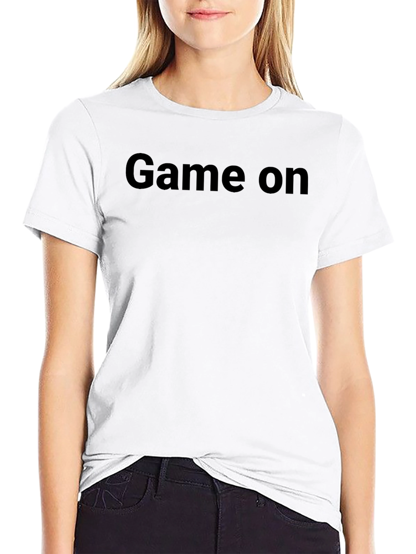 Game On T-Shirt - Black Crew Neck Tee