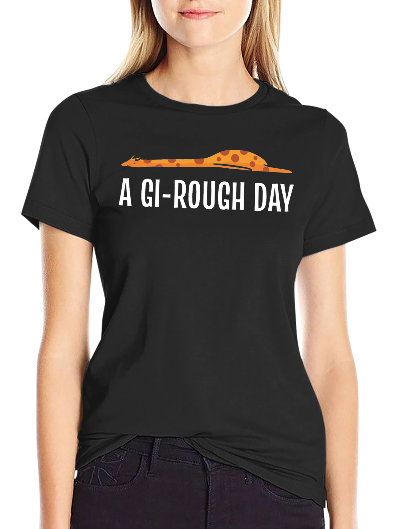 A GI-Rough Day Giraffe Graphic T-Shirt