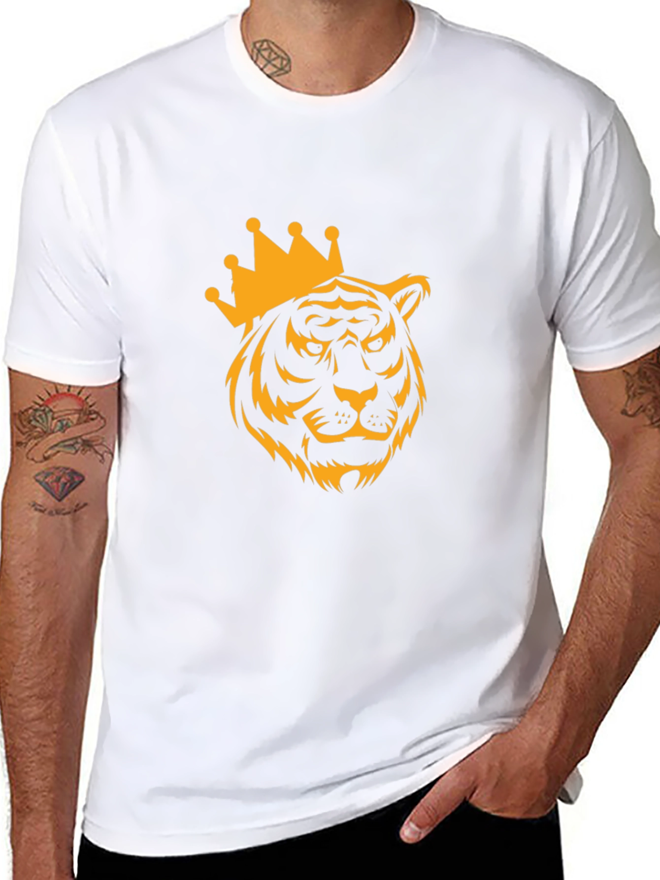 Tiger King Graphic Print Black T-Shirt