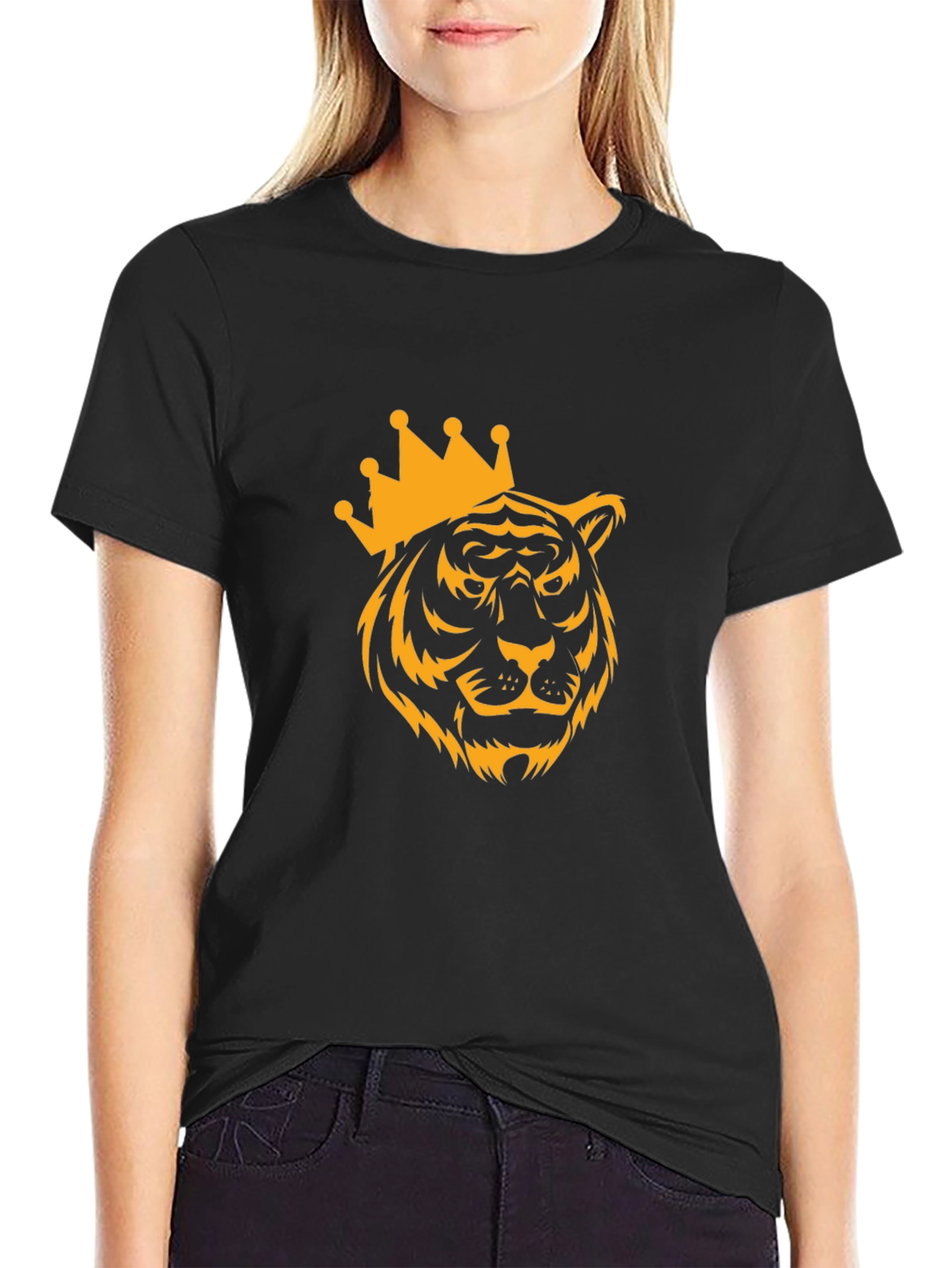 Tiger King Graphic Print Black T-Shirt