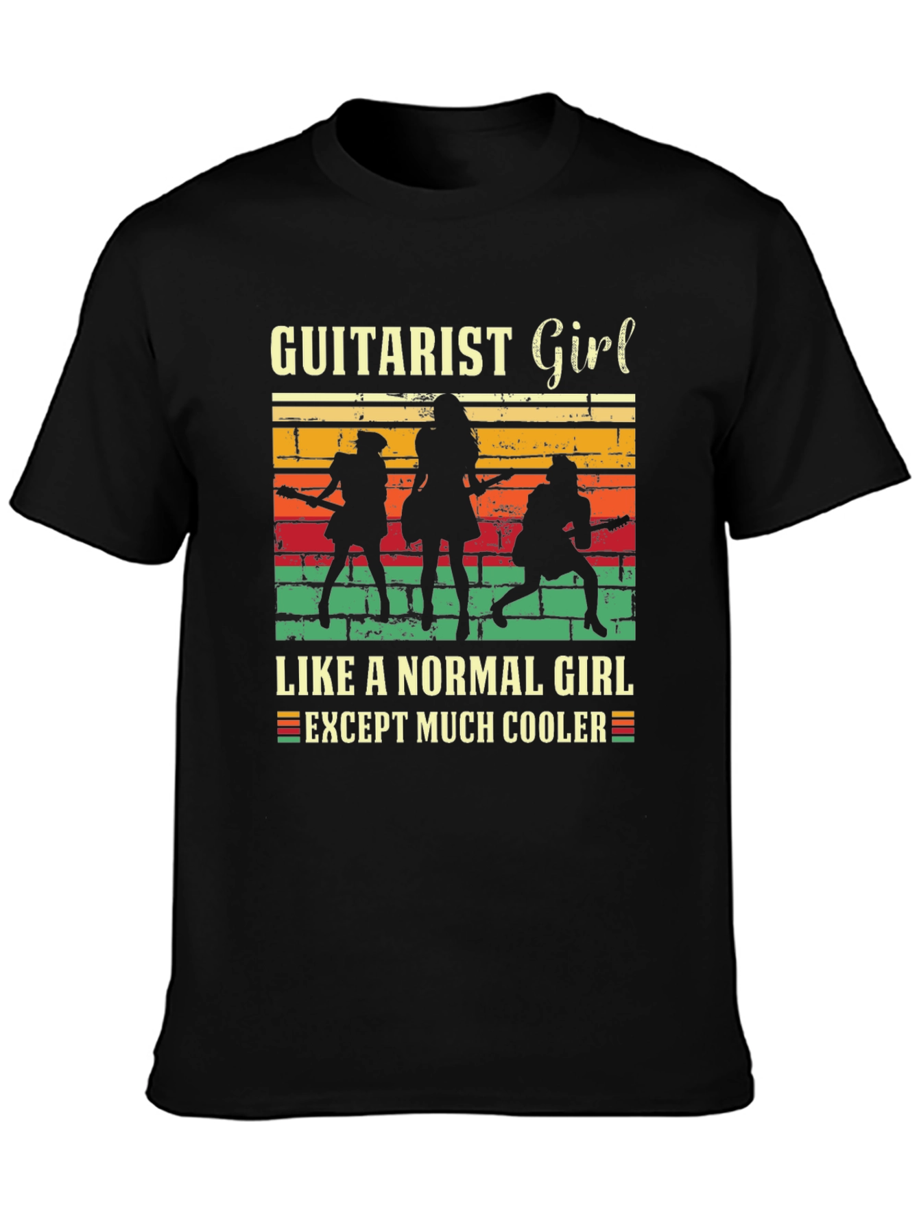 Guitarist Girl Tee: Rock & Roll Cool