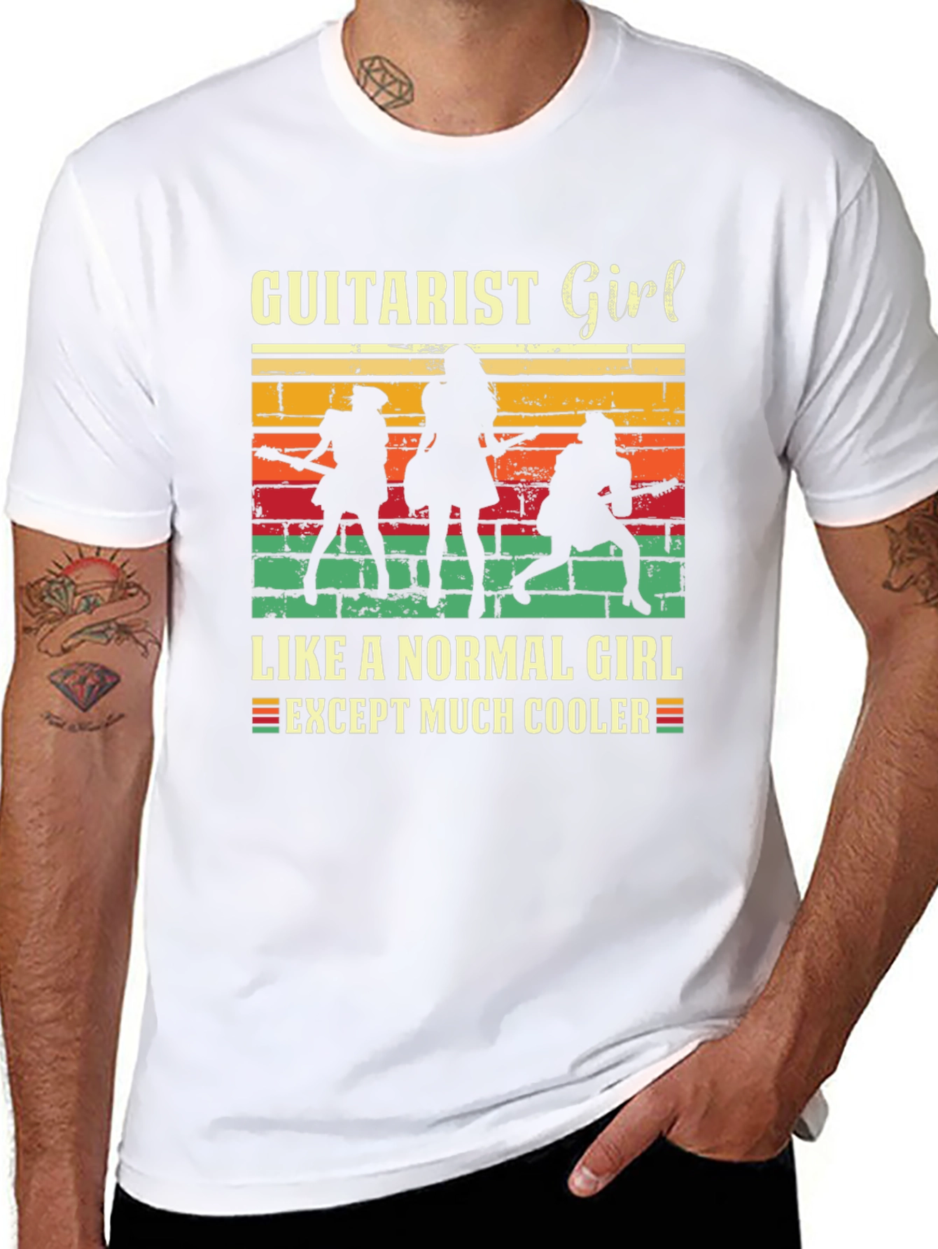 Guitarist Girl Tee: Rock & Roll Cool