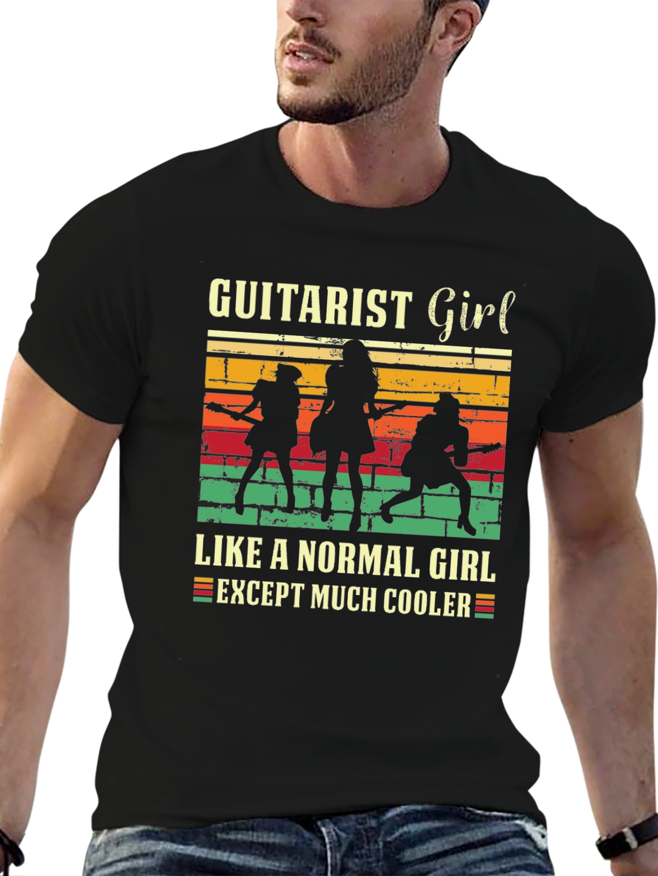 Guitarist Girl Tee: Rock & Roll Cool
