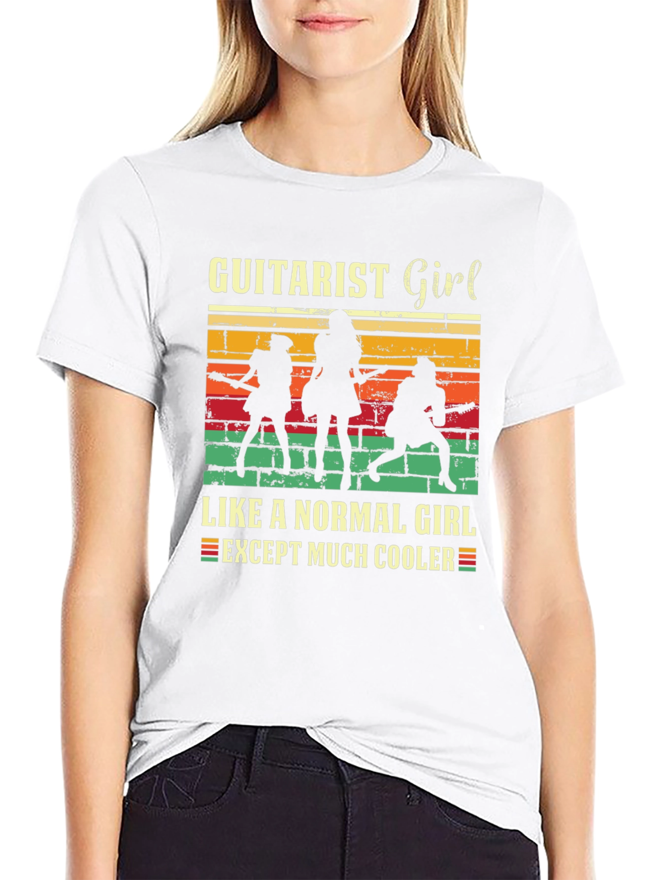 Guitarist Girl Tee: Rock & Roll Cool