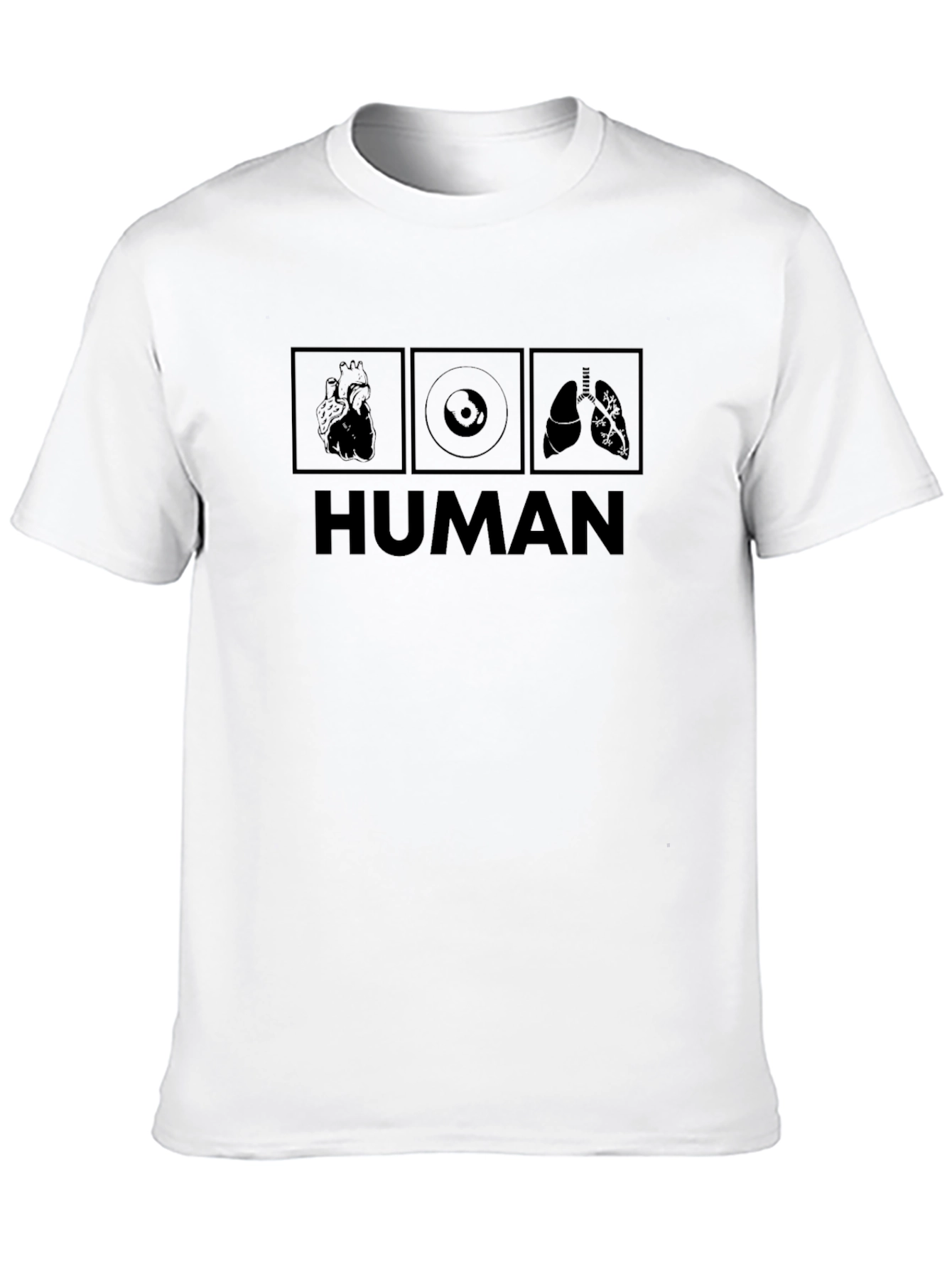 Human Anatomy T-Shirt: Heart Vinyl Lungs Design