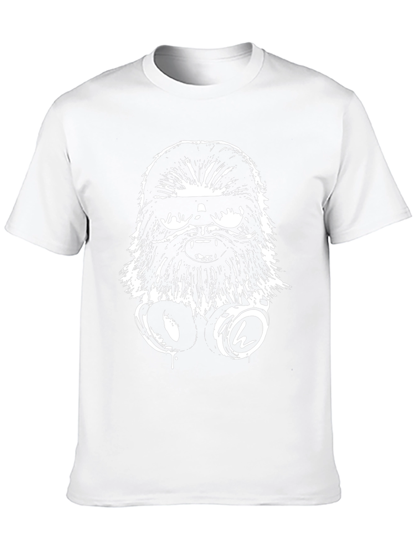 Cool Chewbacca DJ Graphic Tee - Black Cotton T-Shirt