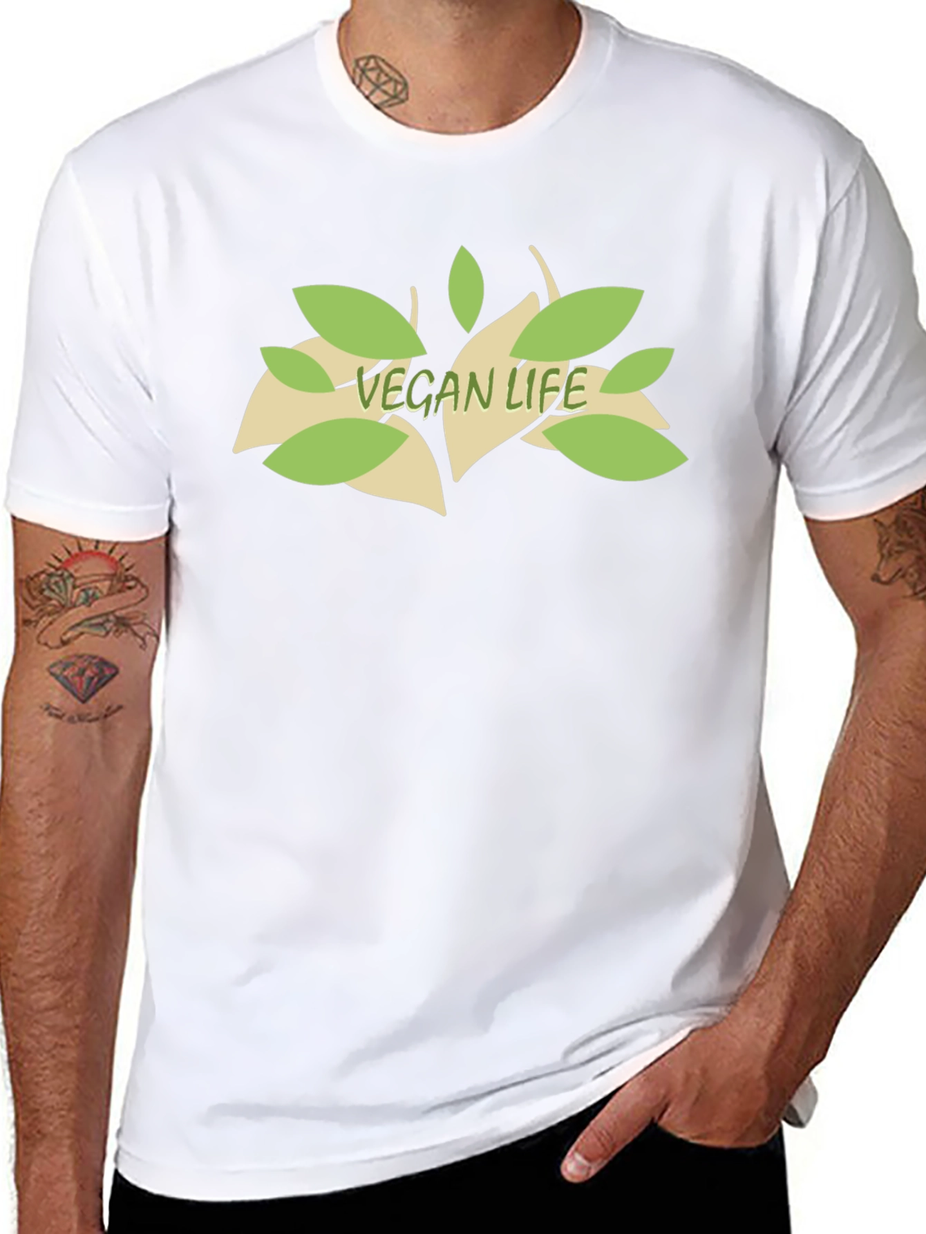 Vegan Life Tee - Black Cotton T-Shirt