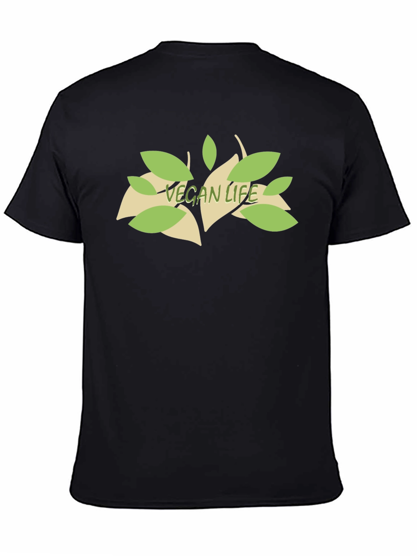Vegan Life Tee - Black Cotton T-Shirt