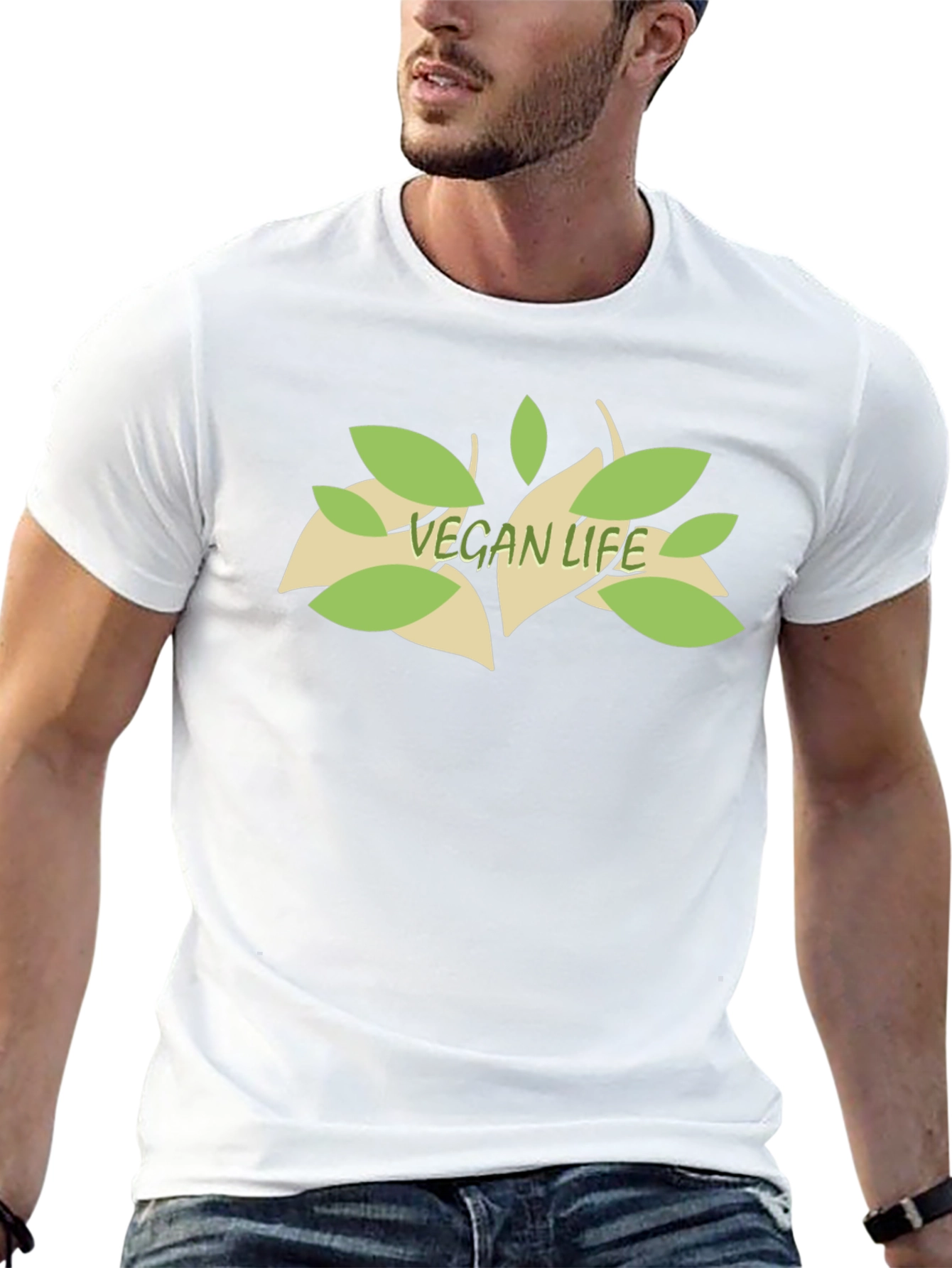 Vegan Life Tee - Black Cotton T-Shirt