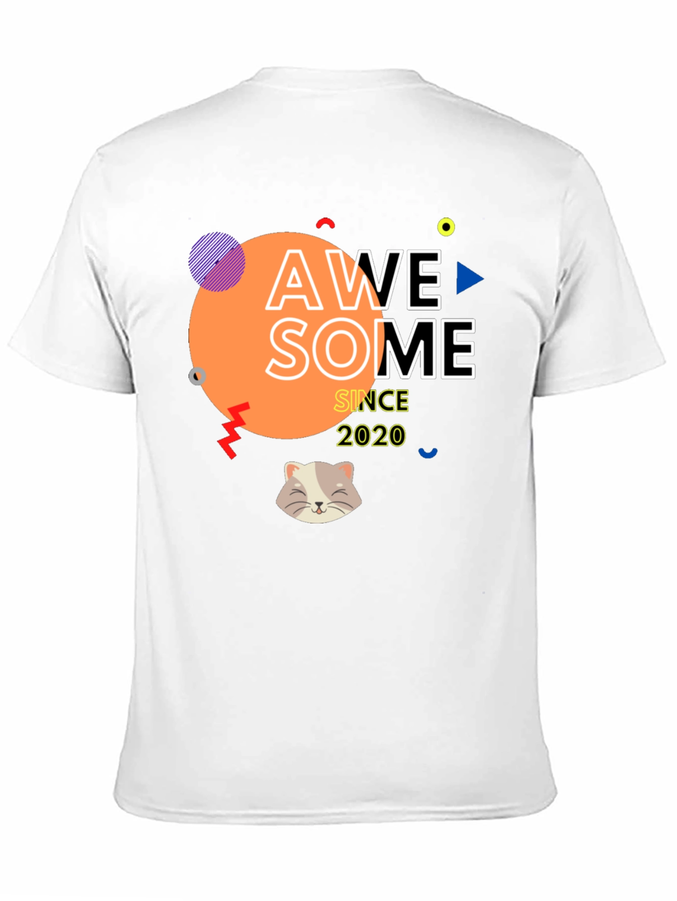 Awesome Since 2020 T-Shirt with Cat