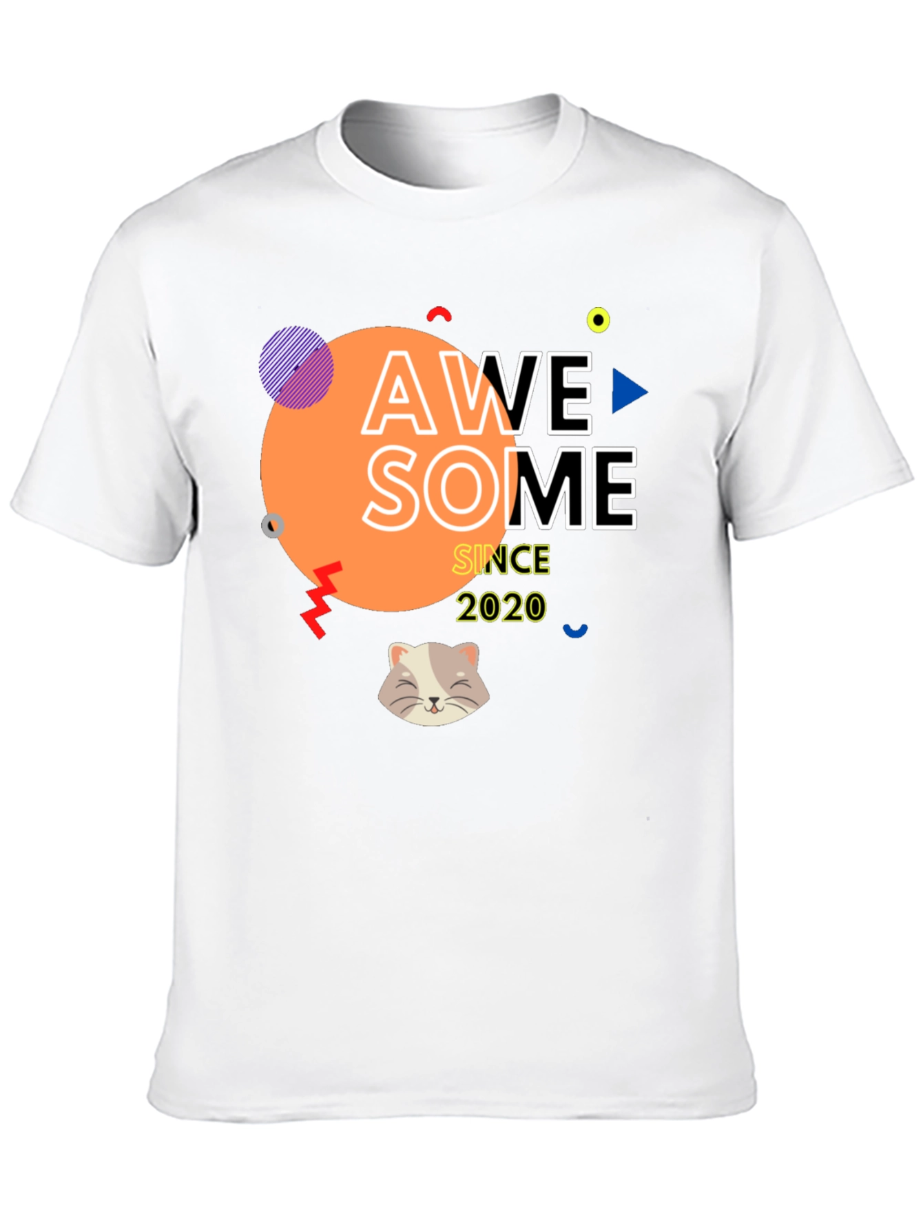 Awesome Since 2020 T-Shirt with Cat