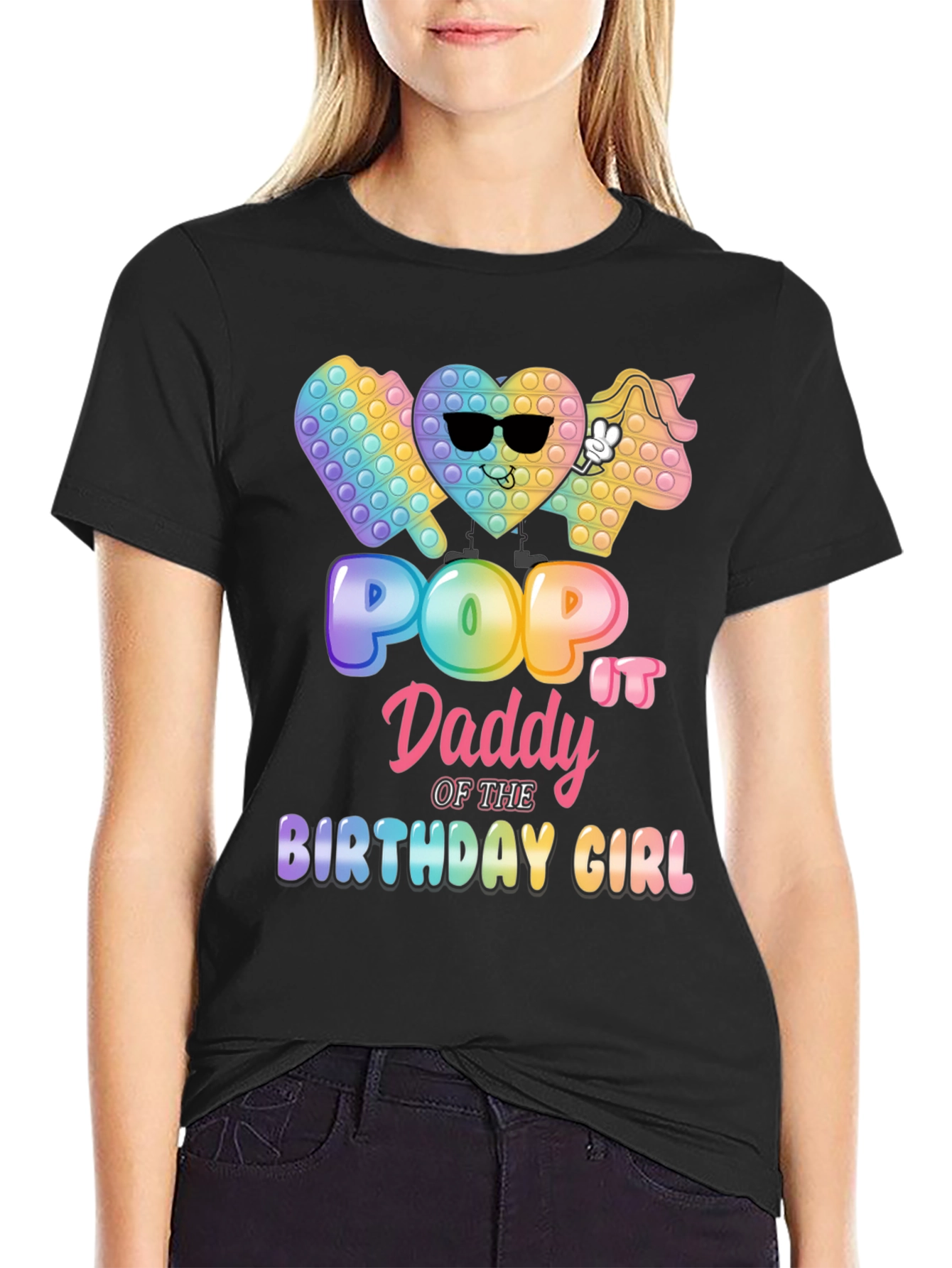 Pop It Daddy Birthday Girl T-Shirt