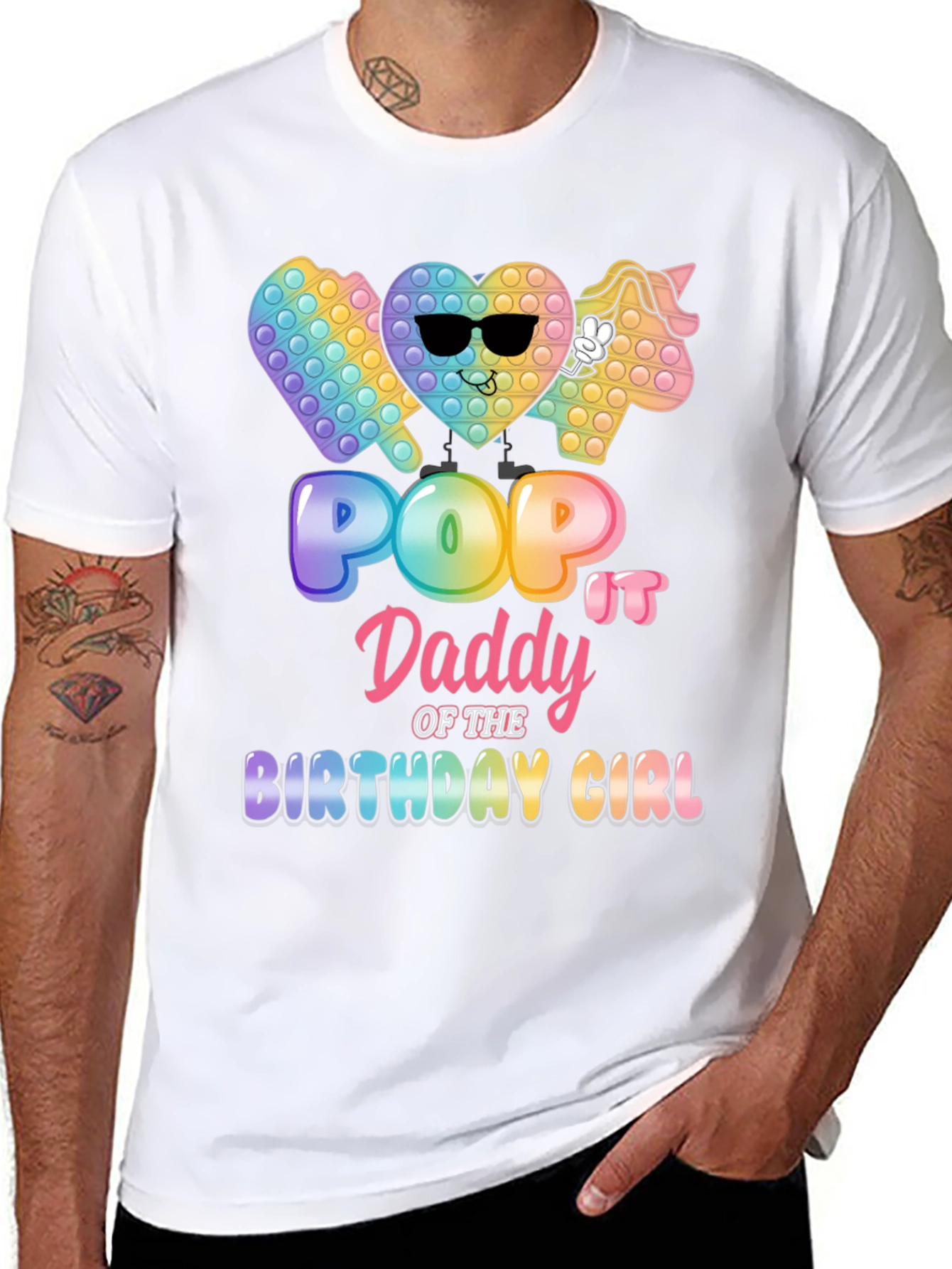 Pop It Daddy Birthday Girl T-Shirt