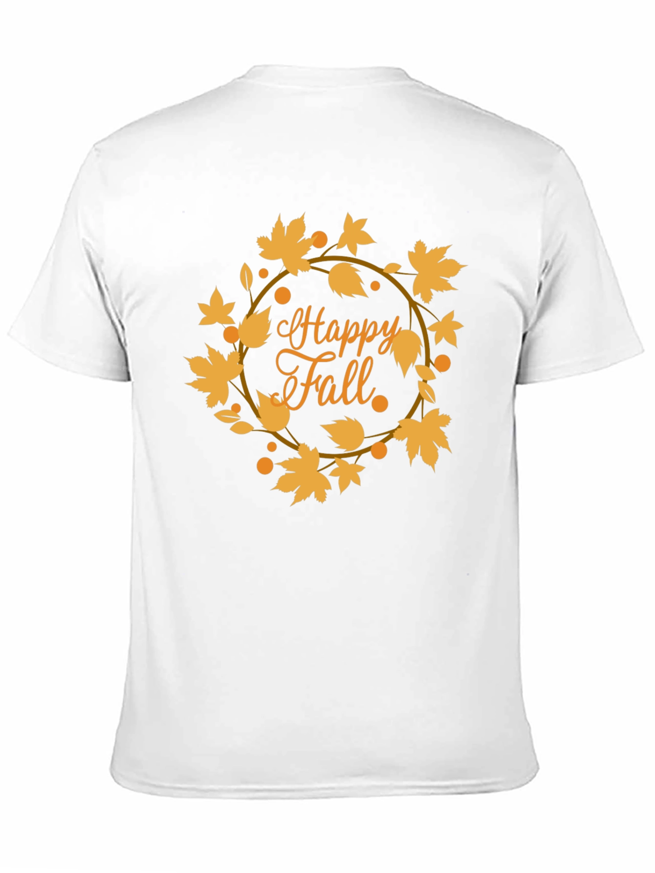 Happy Fall Leaves Graphic Tee - Black