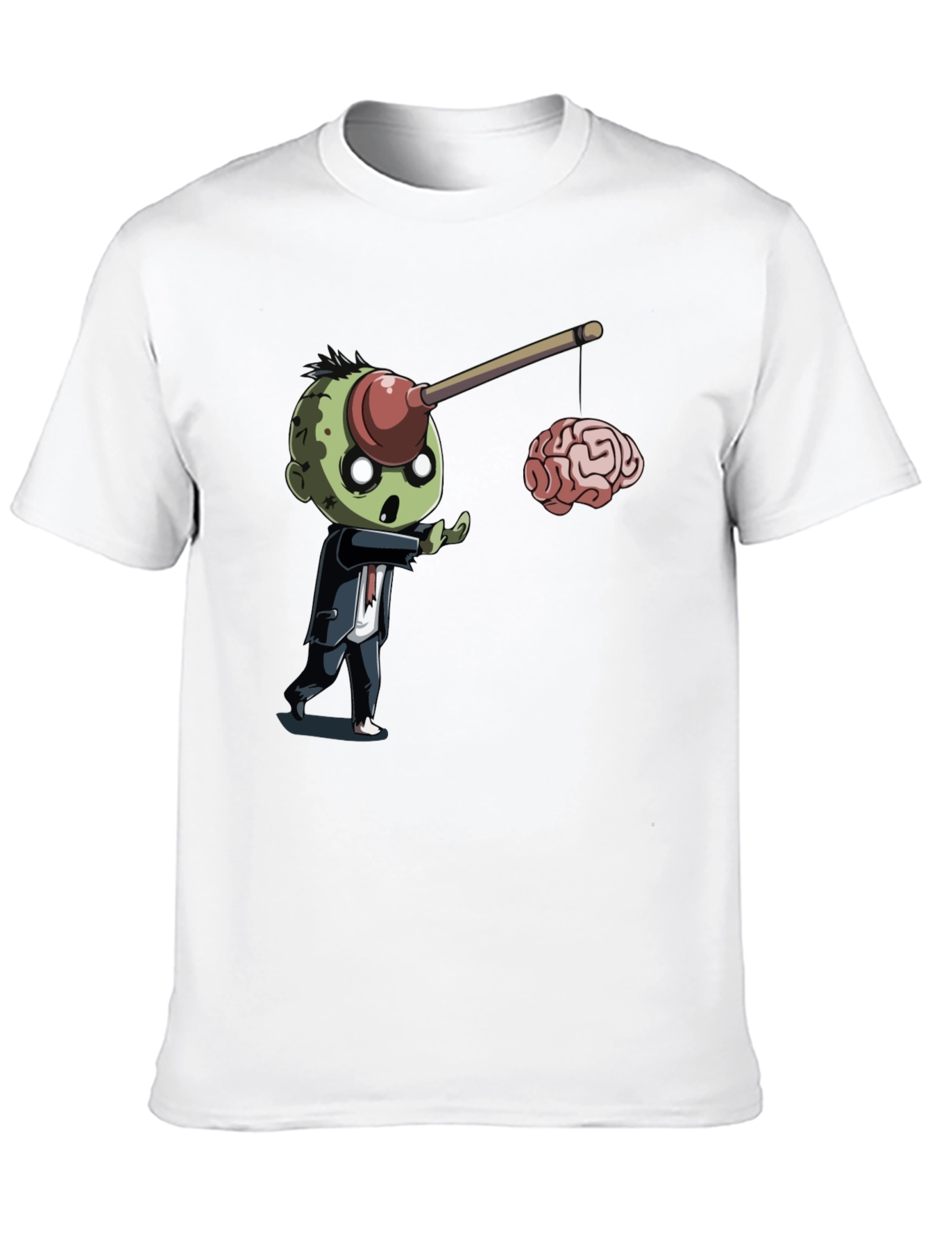 Zombie Plunger Brain T-Shirt