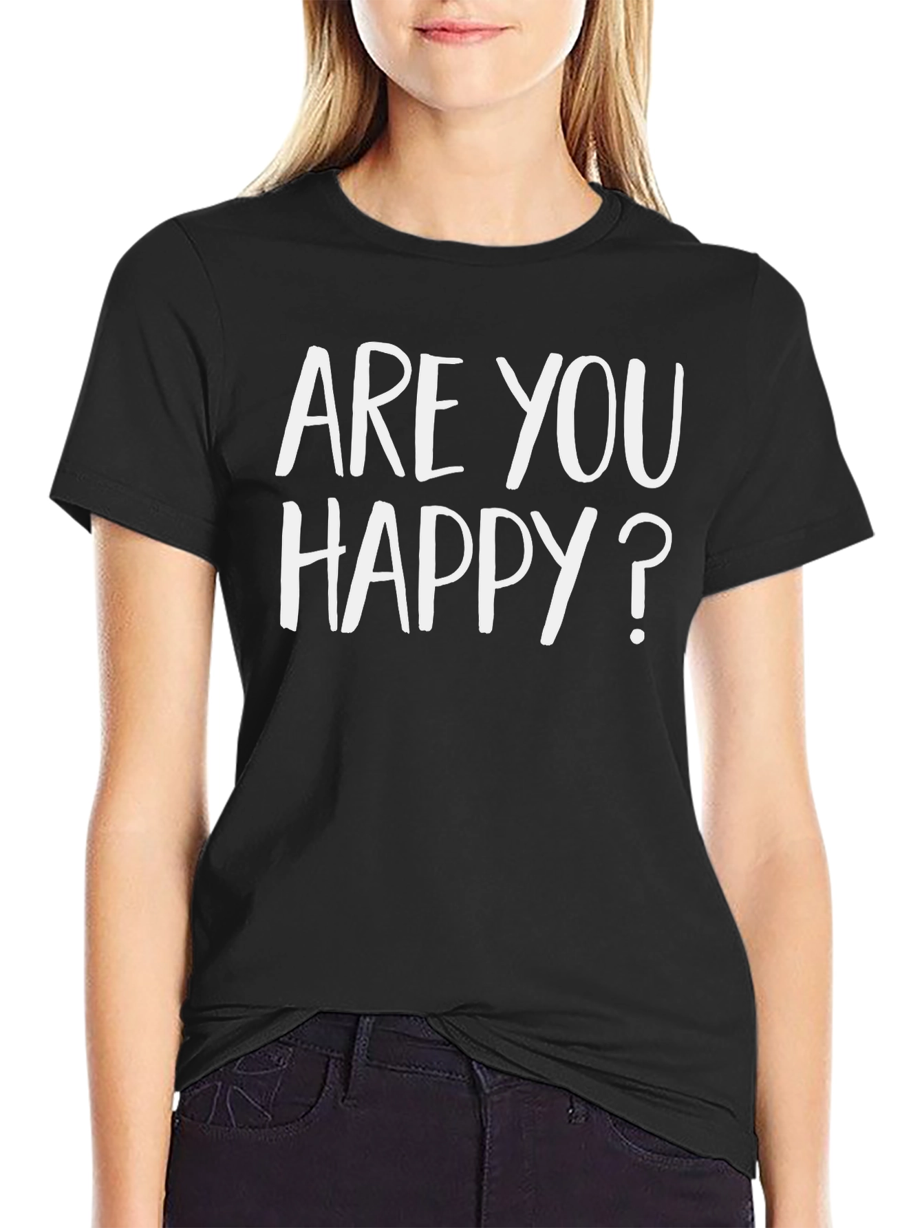 Are You Happy? Graphic Tee - Soft Cotton Blend