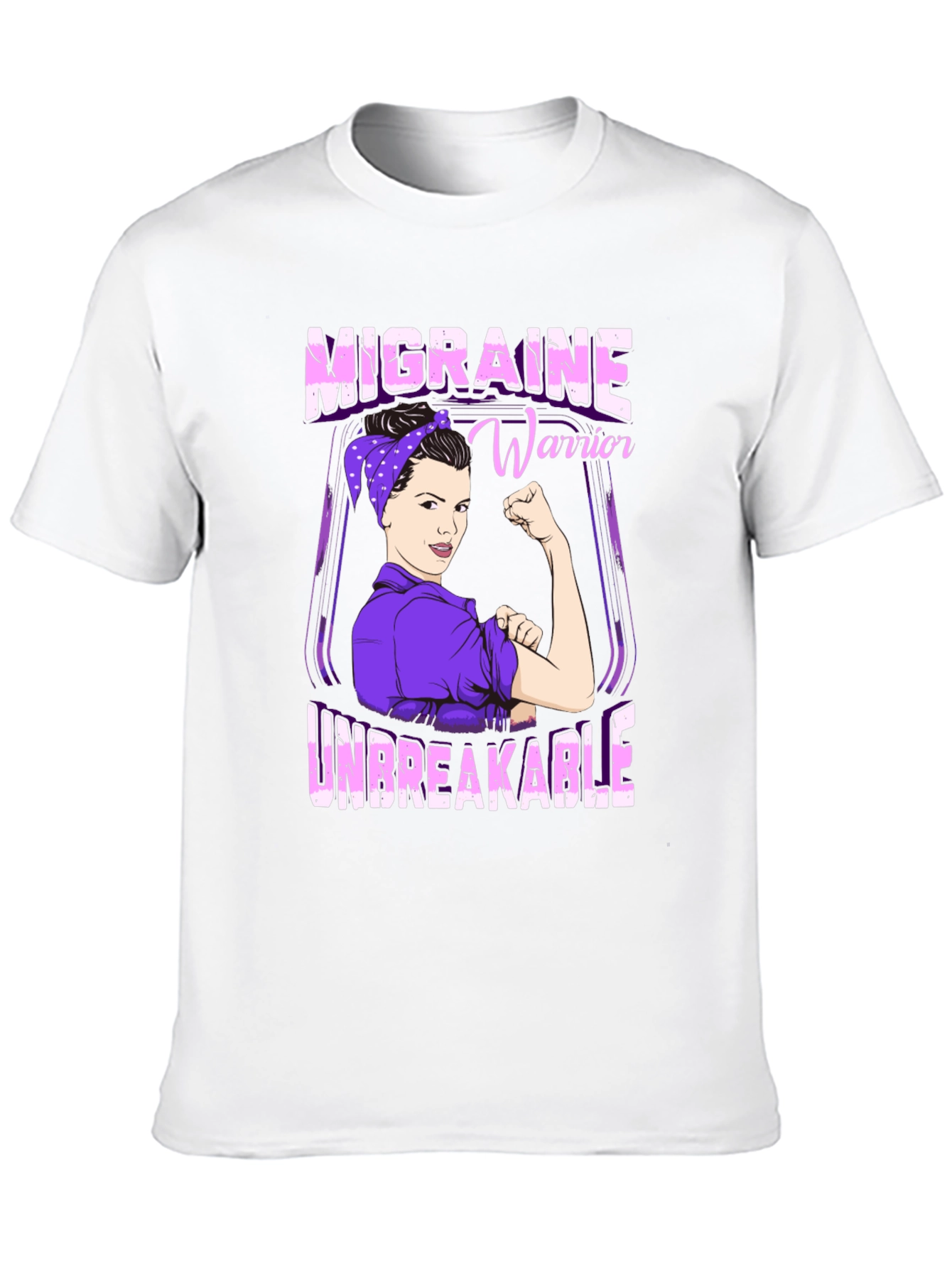 Migraine Warrior Unbreakable Graphic T-Shirt
