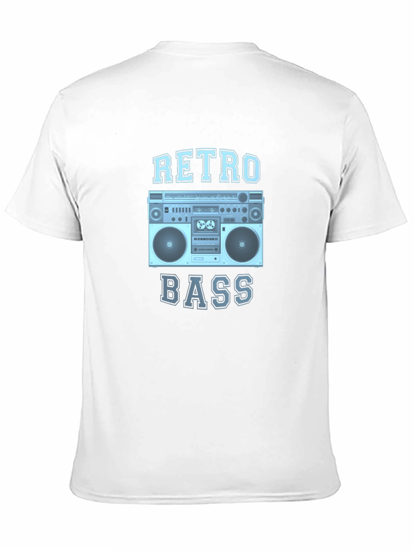 Retro Bass Boombox Graphic Tee - Classic Style