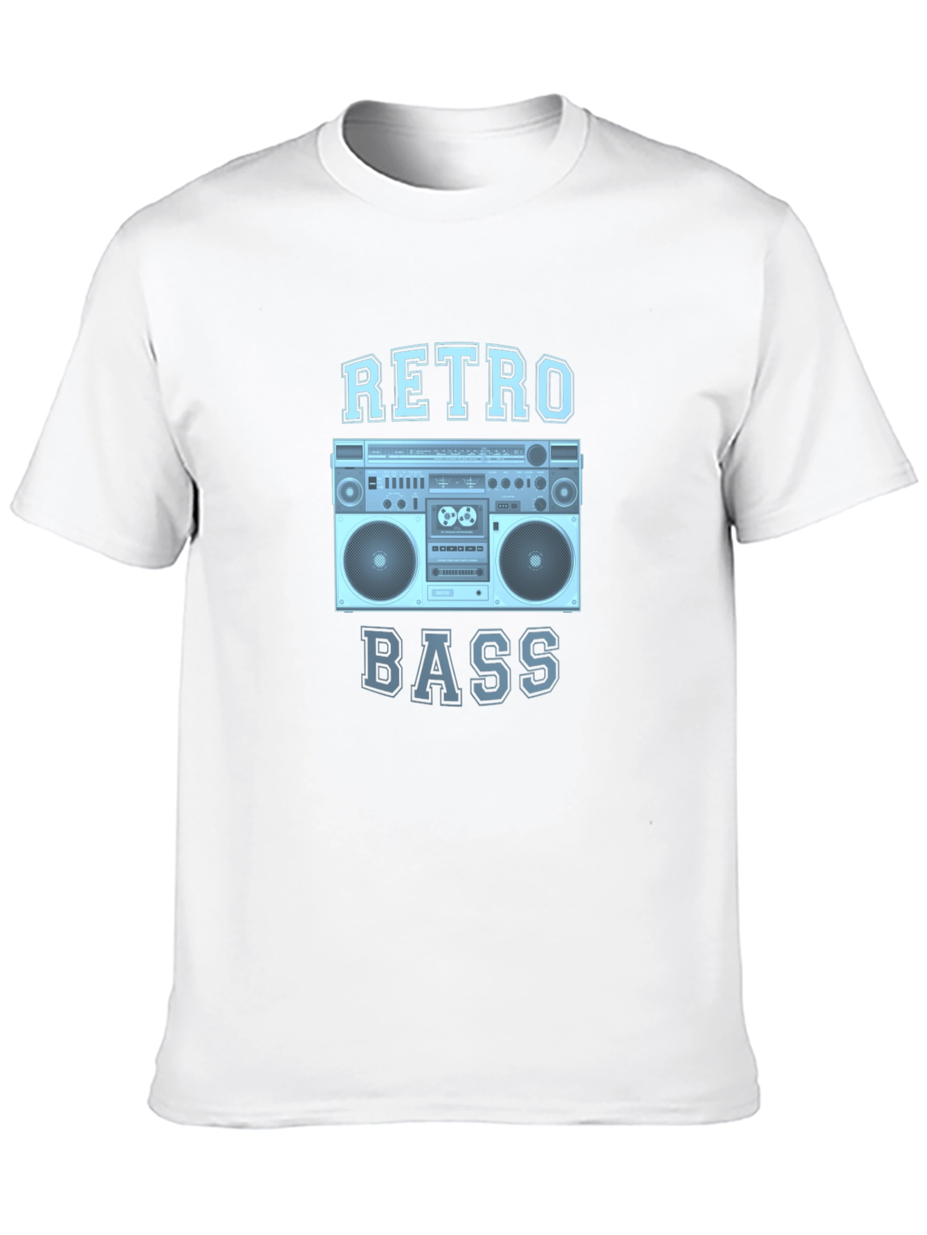 Retro Bass Boombox Graphic Tee - Classic Style