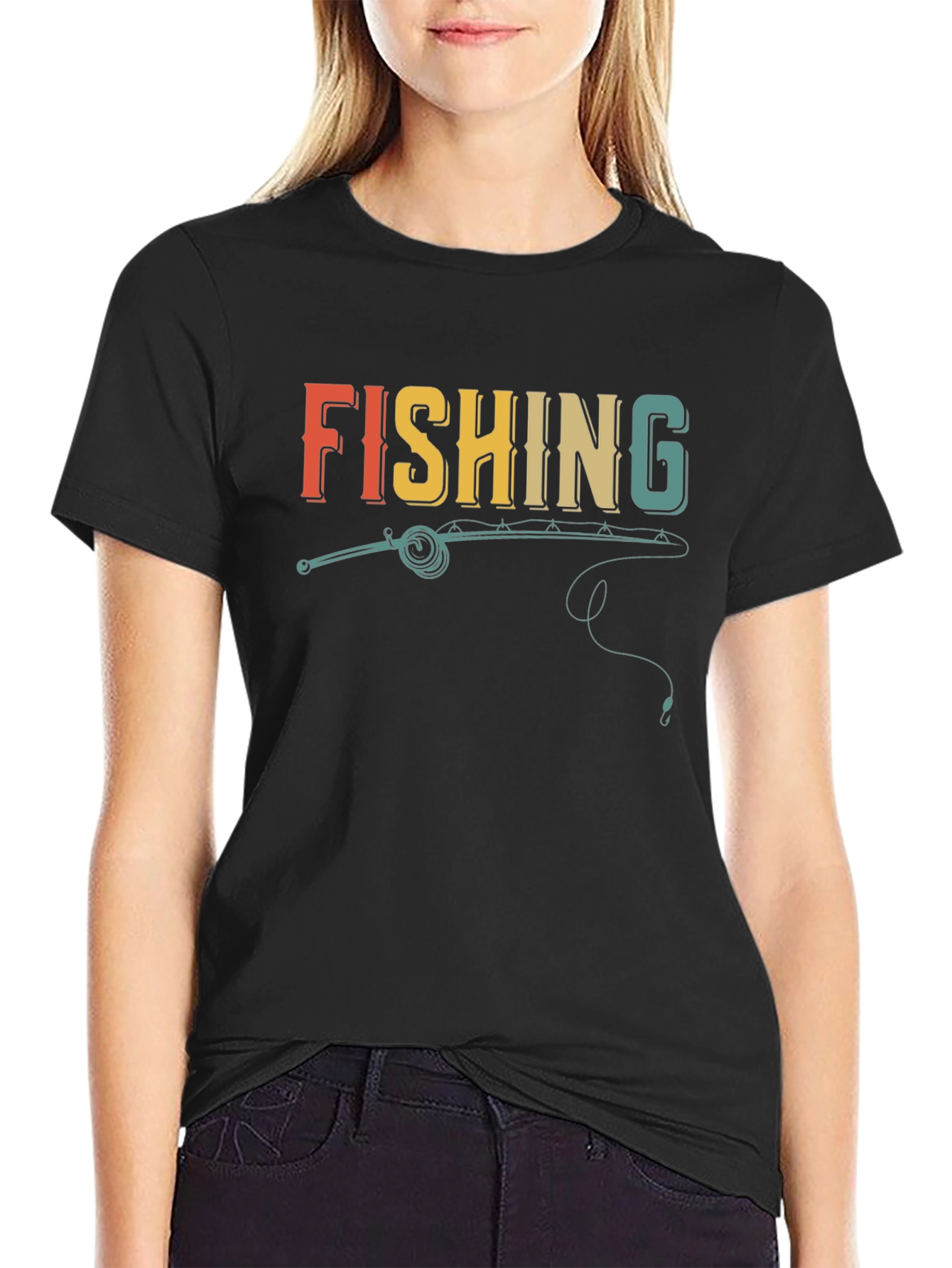 Retro Fishing T-Shirt - Novelty Graphic Tee