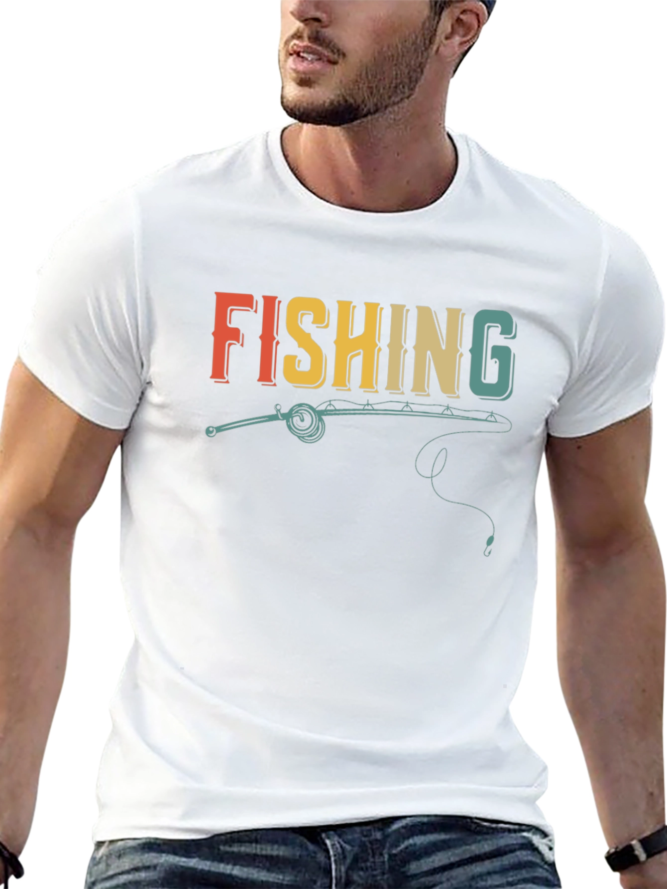 Retro Fishing T-Shirt - Novelty Graphic Tee