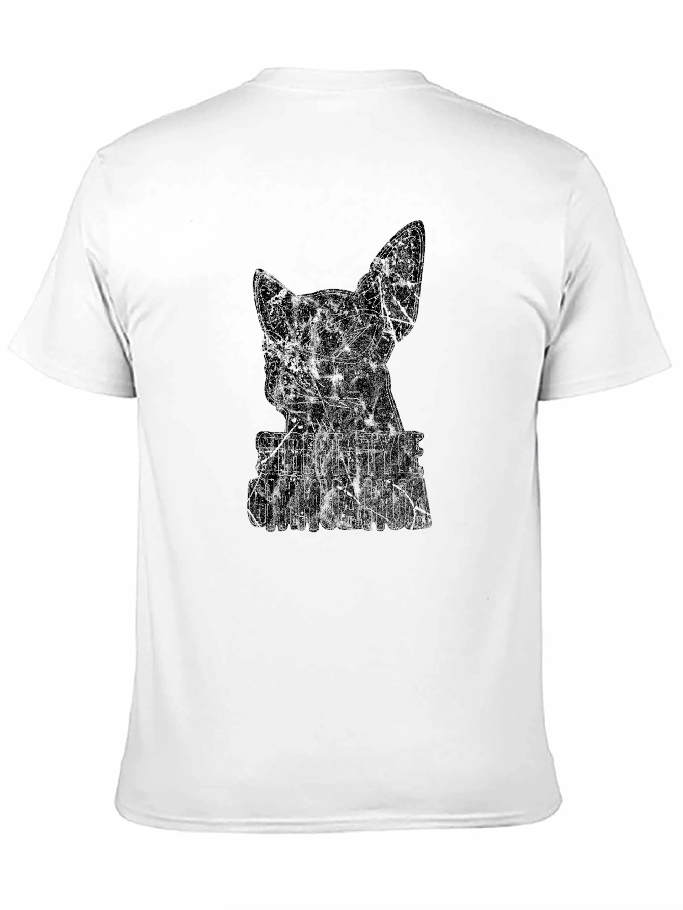 Street Style Chihuahua Graphic Tee - Black