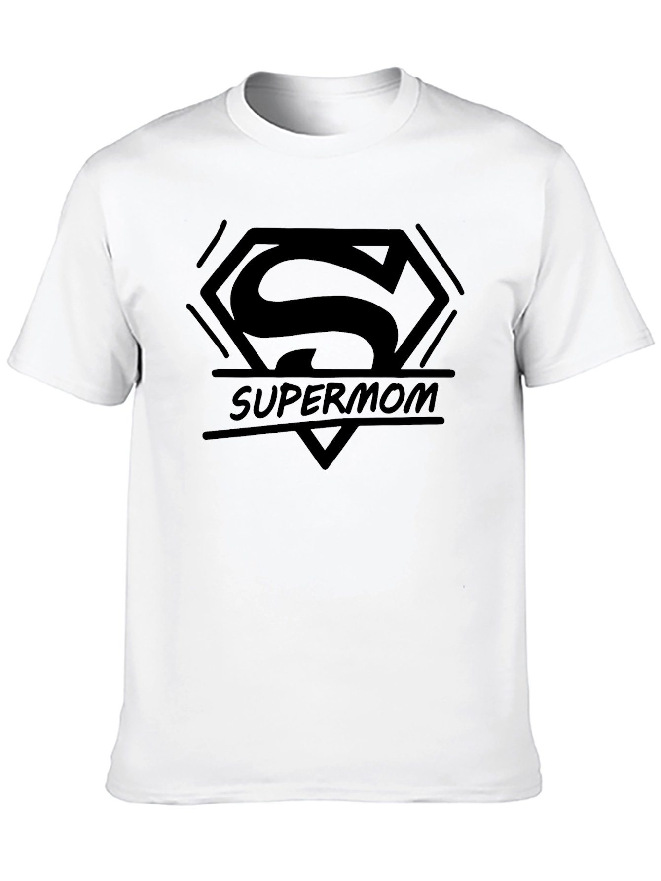 Supermom T-Shirt - Black Superman Logo