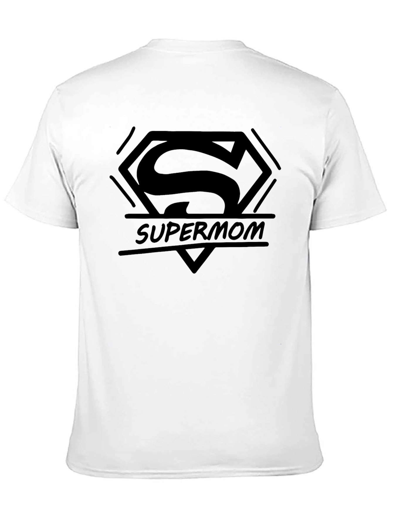 Supermom T-Shirt - Black Superman Logo