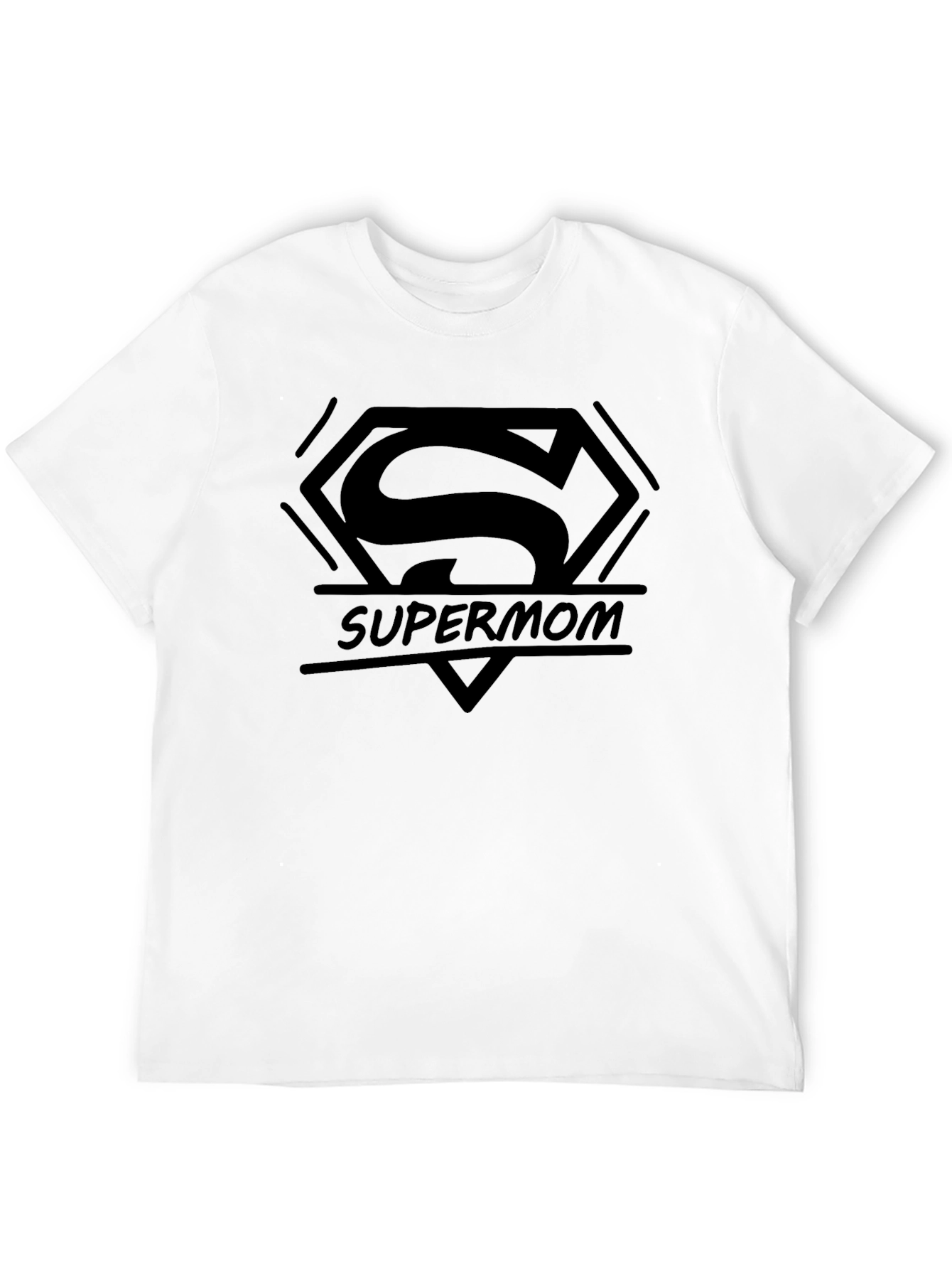 Supermom T-Shirt - Black Superman Logo