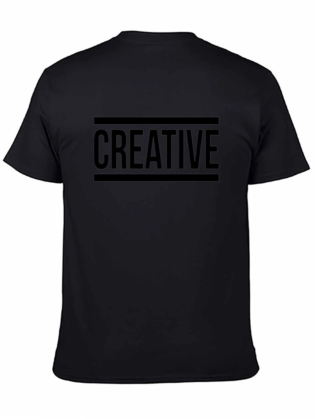 Creative Black Graphic Tee for Men