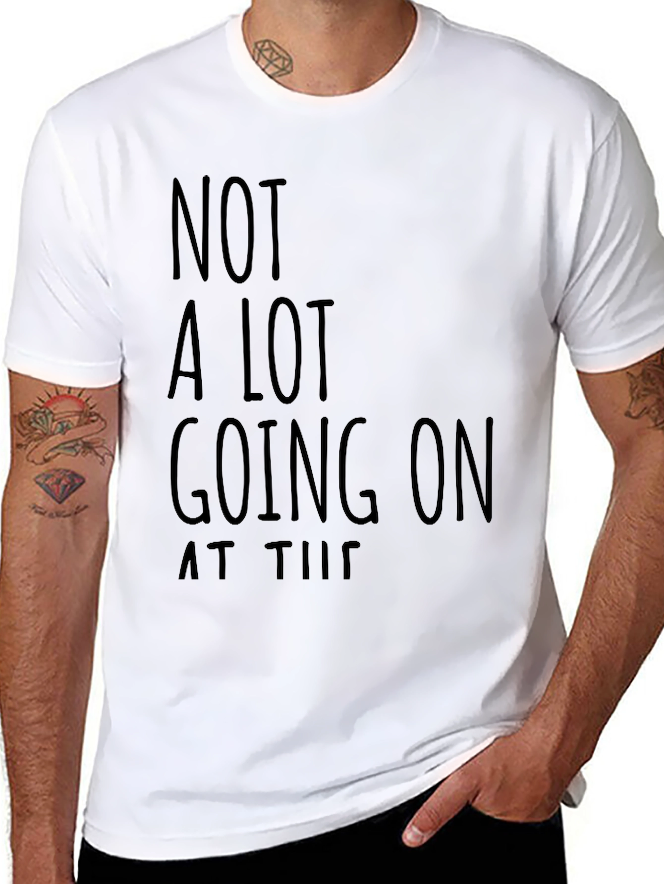 Funny Not A Lot Going On Black Graphic T-Shirt